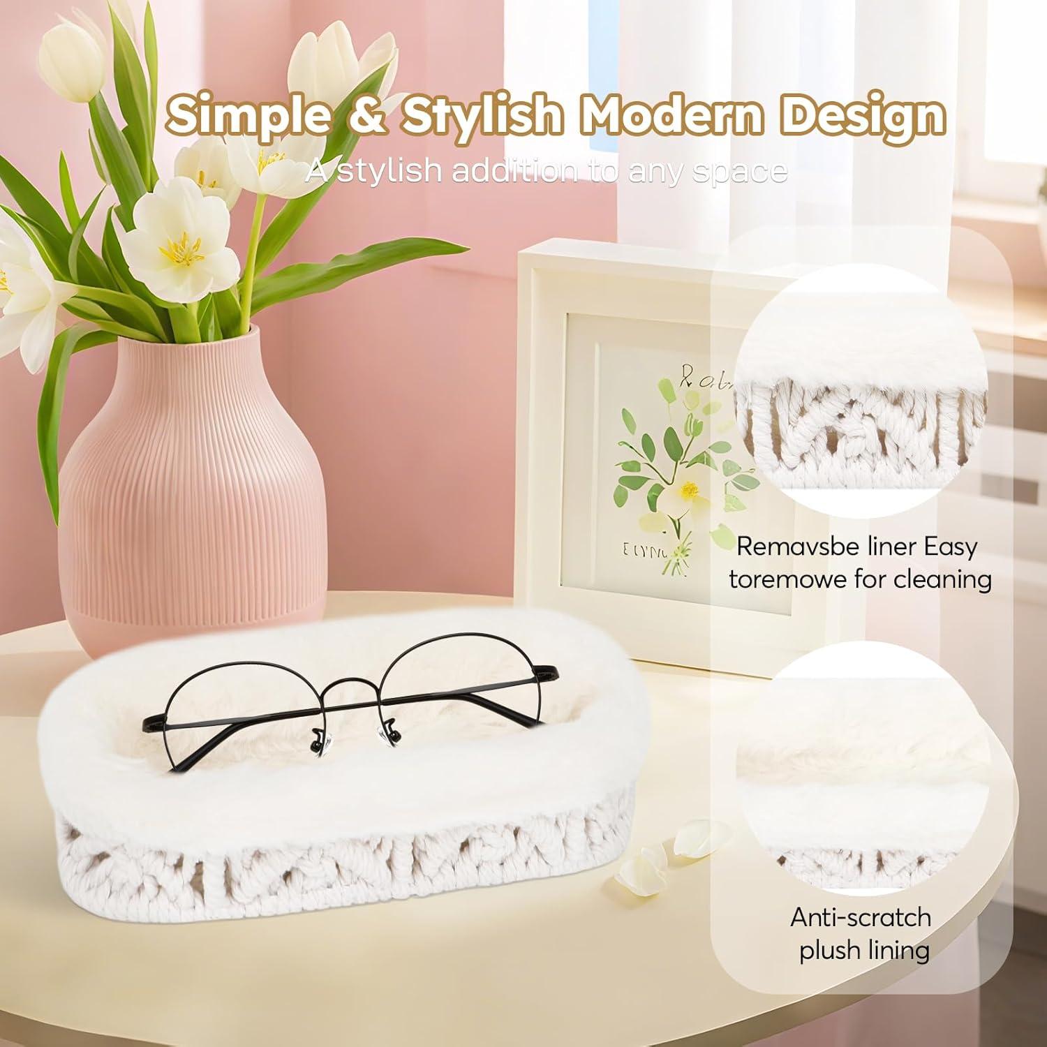 Soporte para Gafas OPULANE Beige Antirayaduras Terciopelo