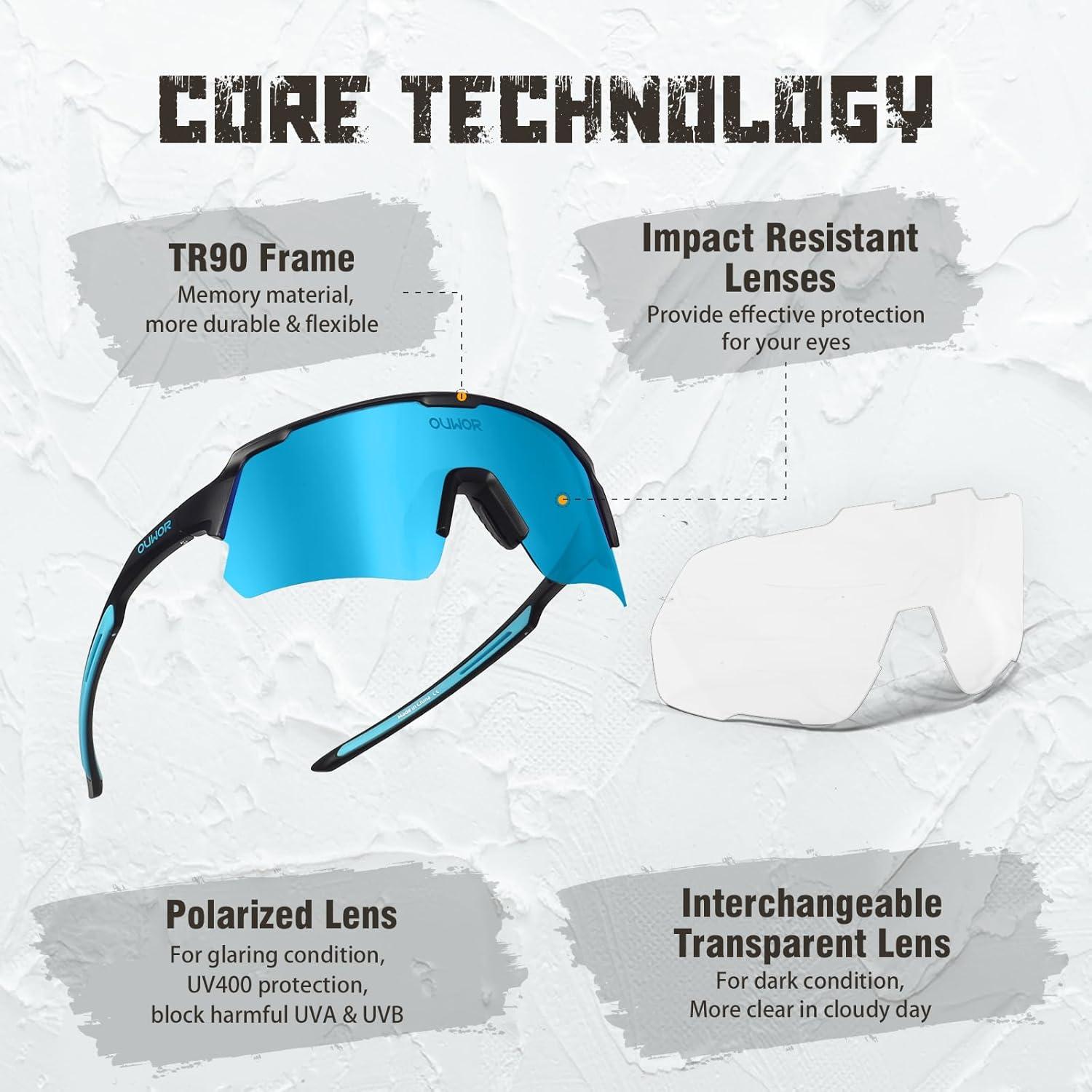 Gafas de Ciclismo Polarizadas OUWOR K159 UV400 Multi-Deporte
