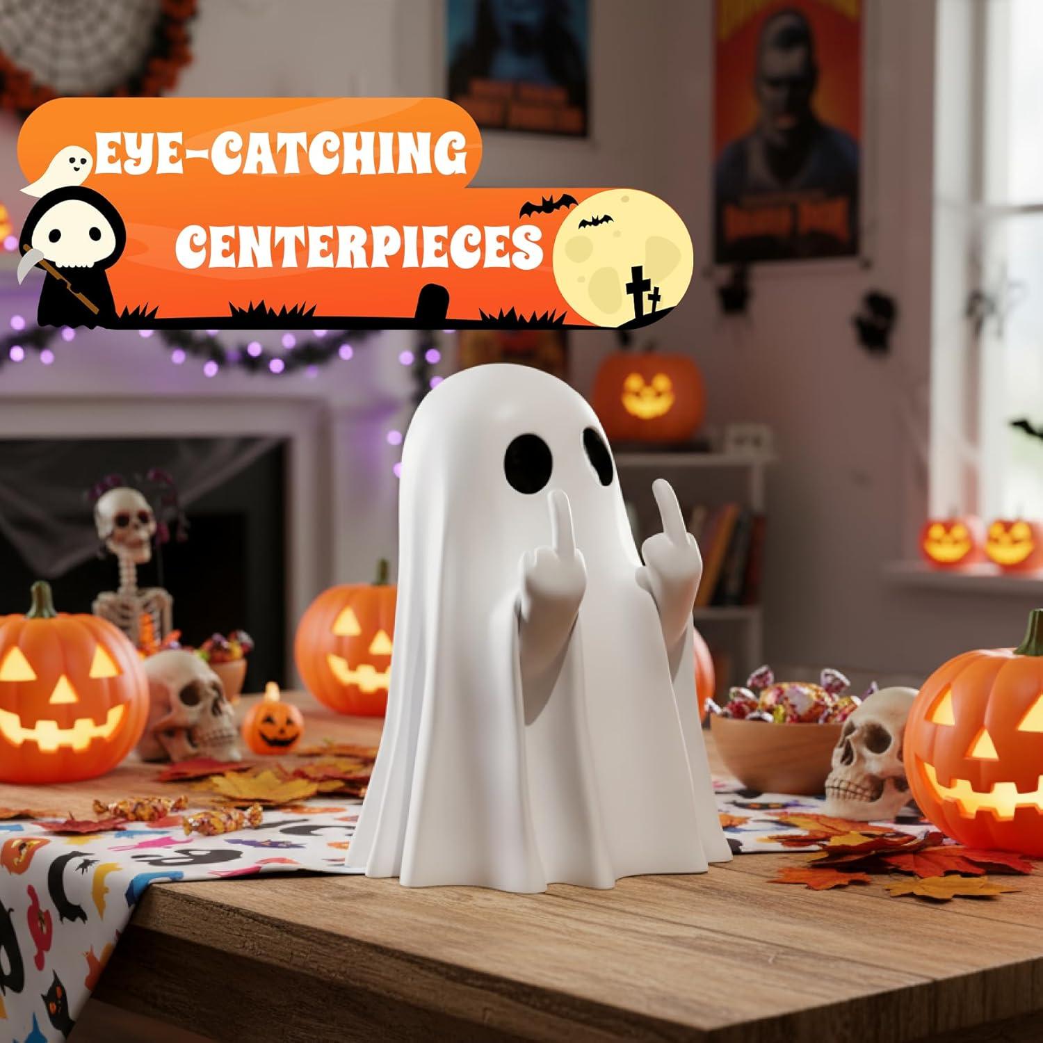 Estatua de Fantasma de Halloween Resina Decoración Linda 15 cm