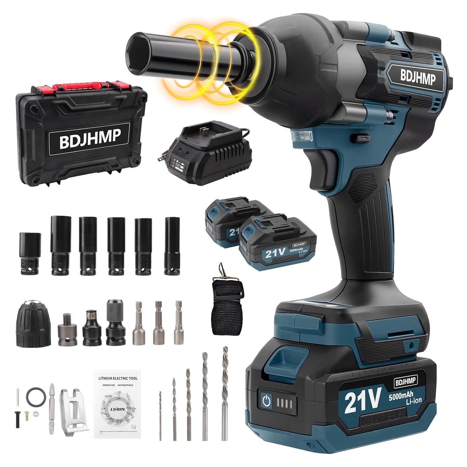 Llave de impacto inalámbrica BDJHMP 1500 N.m 21V 3000 RPM