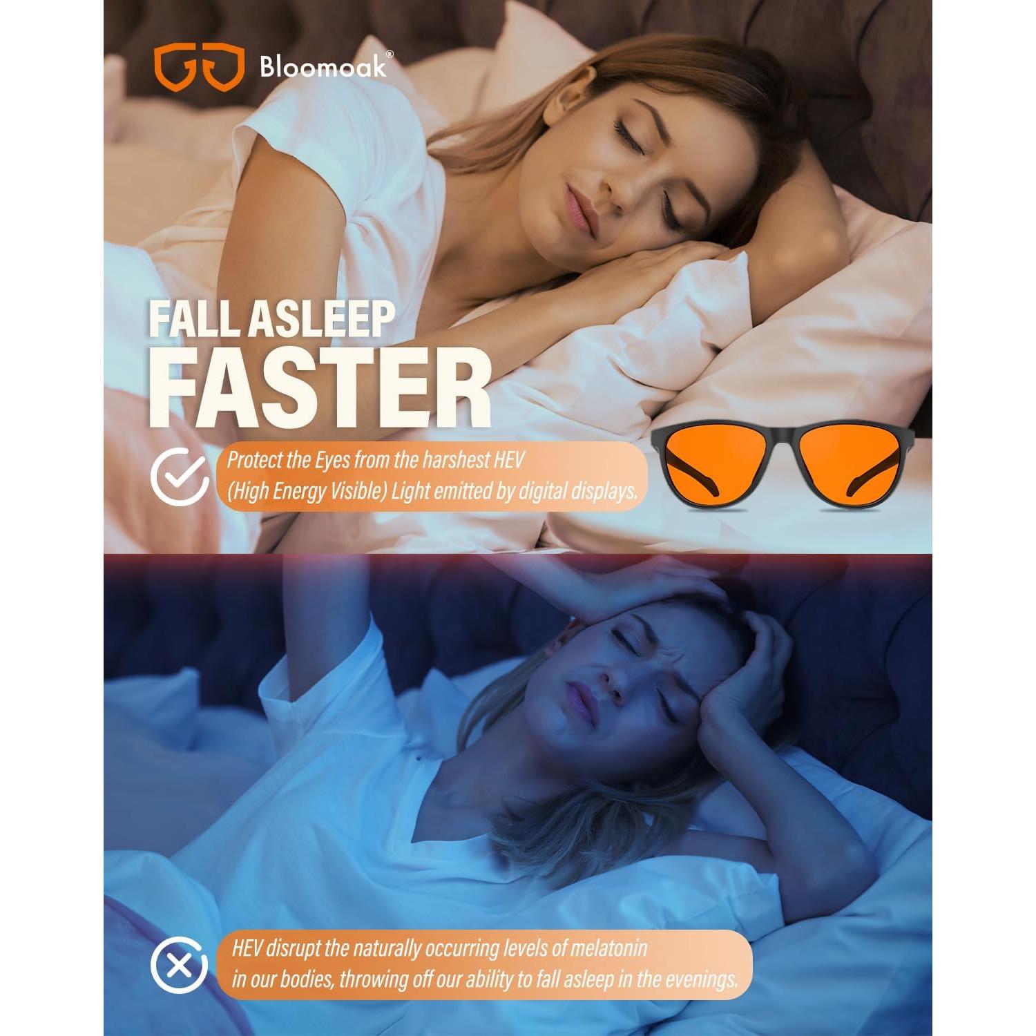 Gafas Bloomoak Anti Luz Azul Naranja 99% para Juegos