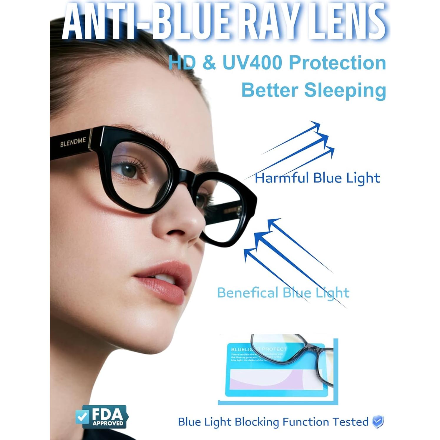 Gafas bloqueadoras de luz azul BLENDME Tortuga Ámbar