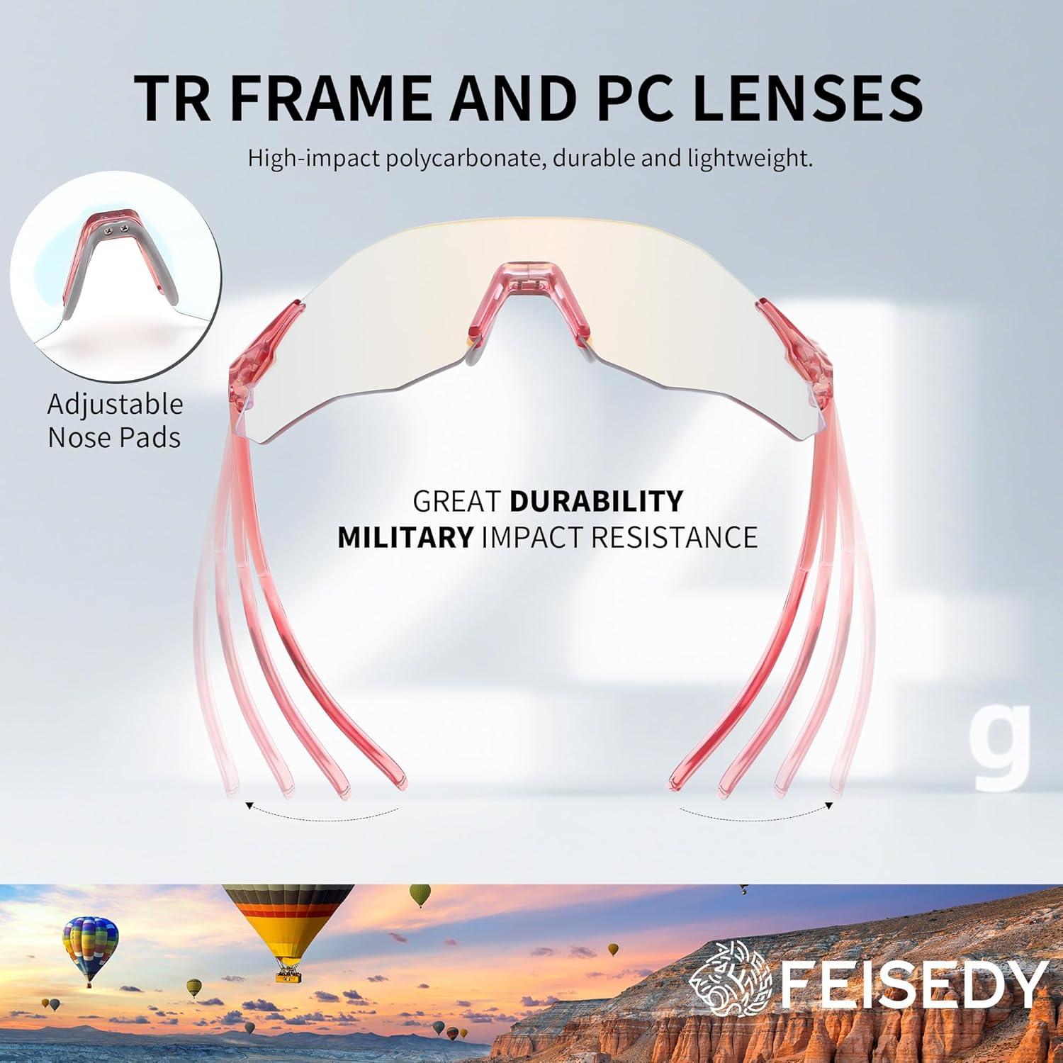 Gafas de Ciclismo Fotoquímicas FEISEDY Unisex UV B0310