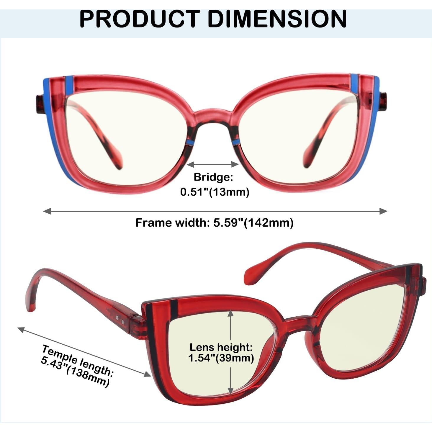 CessBlu Gafas de Lectura Coloridas UV400 Bloqueo Luz Azul 10 Pcs