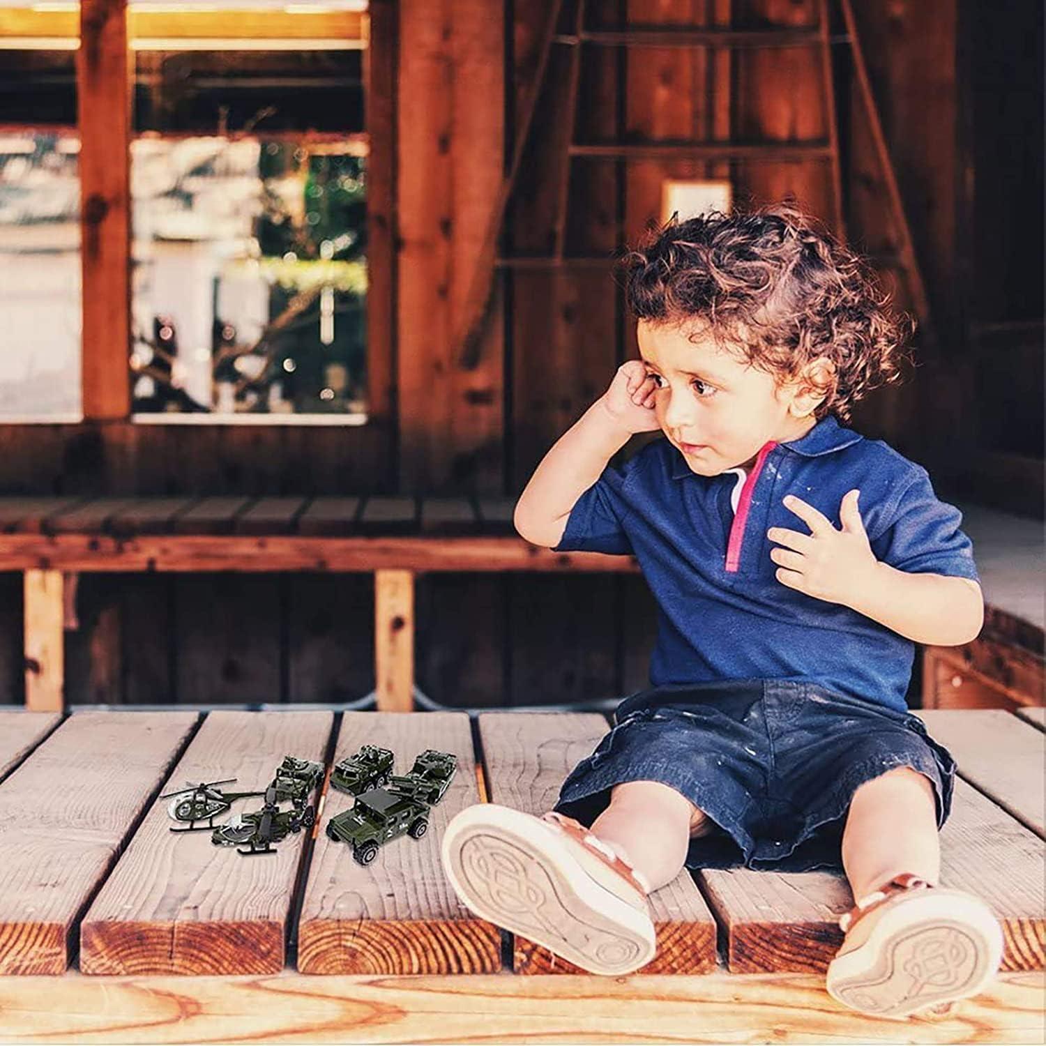 Vehículos Militares Diecast Shellvcase Paquete 6 Juguetes