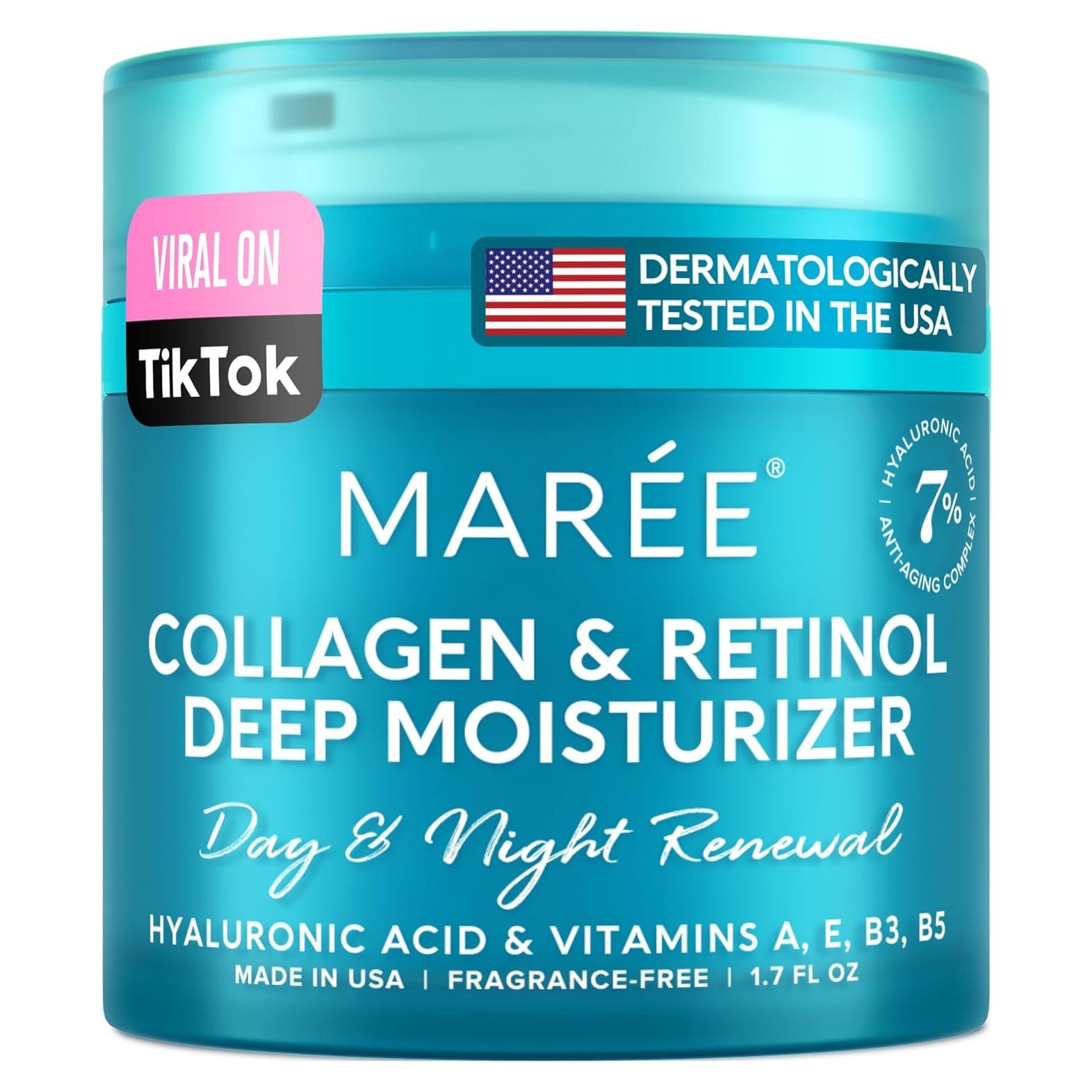 Crema Hidratante Facial MAREE con Retinol y Colágeno 50ml