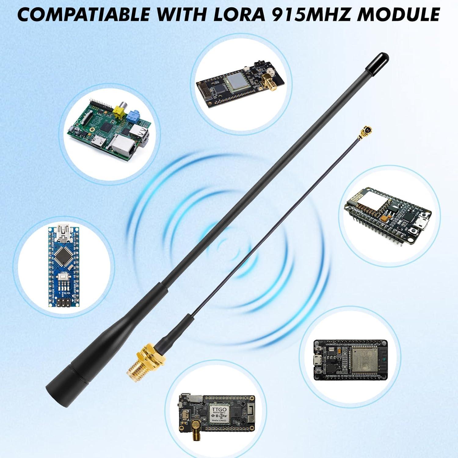 Antena LoRa Meshtastic 915MHz 10dBi SMA Macho 17cm