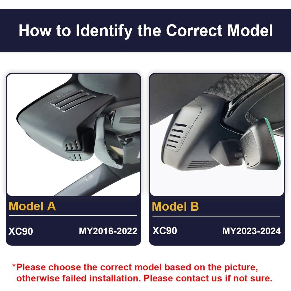 Cámara de Salpicadero Fitcamx 2K Delantera + 1080P Trasera para Volvo XC90 2023-2026