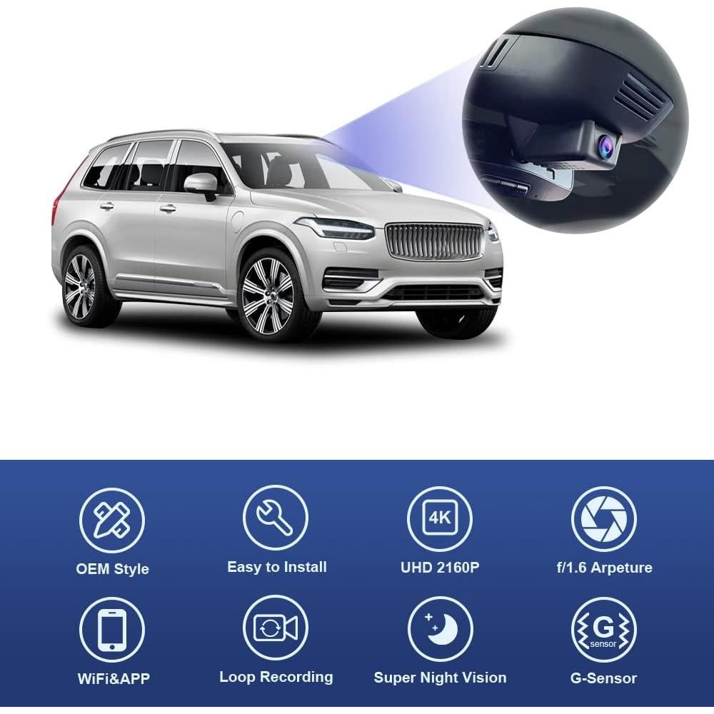 Cámara de Salpicadero Fitcamx 2K Delantera + 1080P Trasera para Volvo XC90 2023-2026