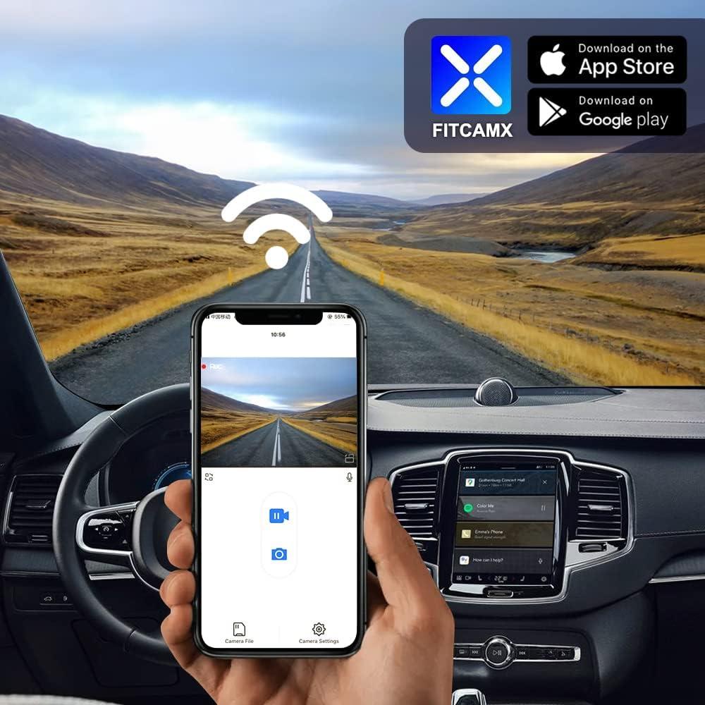 Cámara de Salpicadero Fitcamx 2K Delantera + 1080P Trasera para Volvo XC90 2023-2026