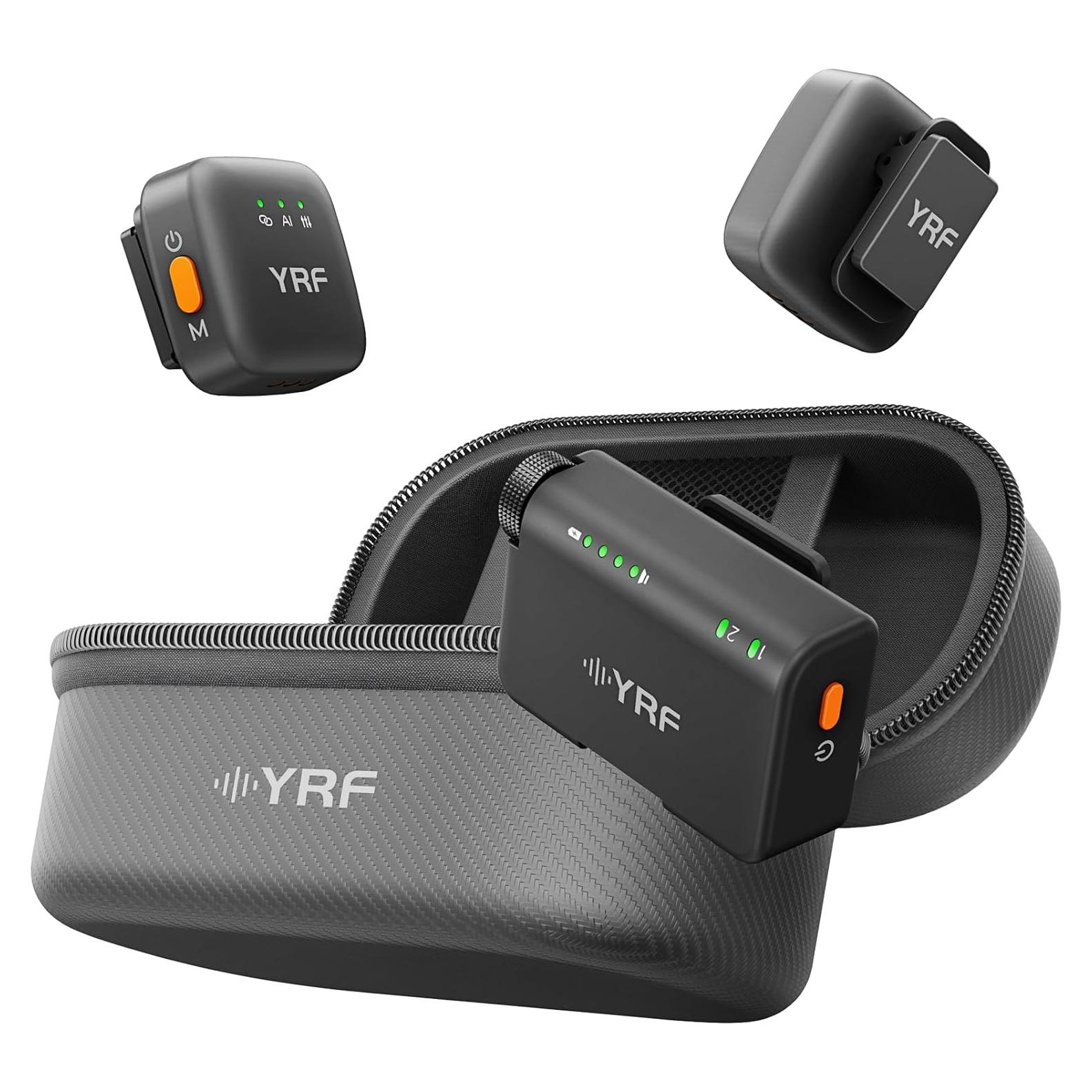 Micrófono Lavalier Inalámbrico YRF M15 con Estuche de Carga