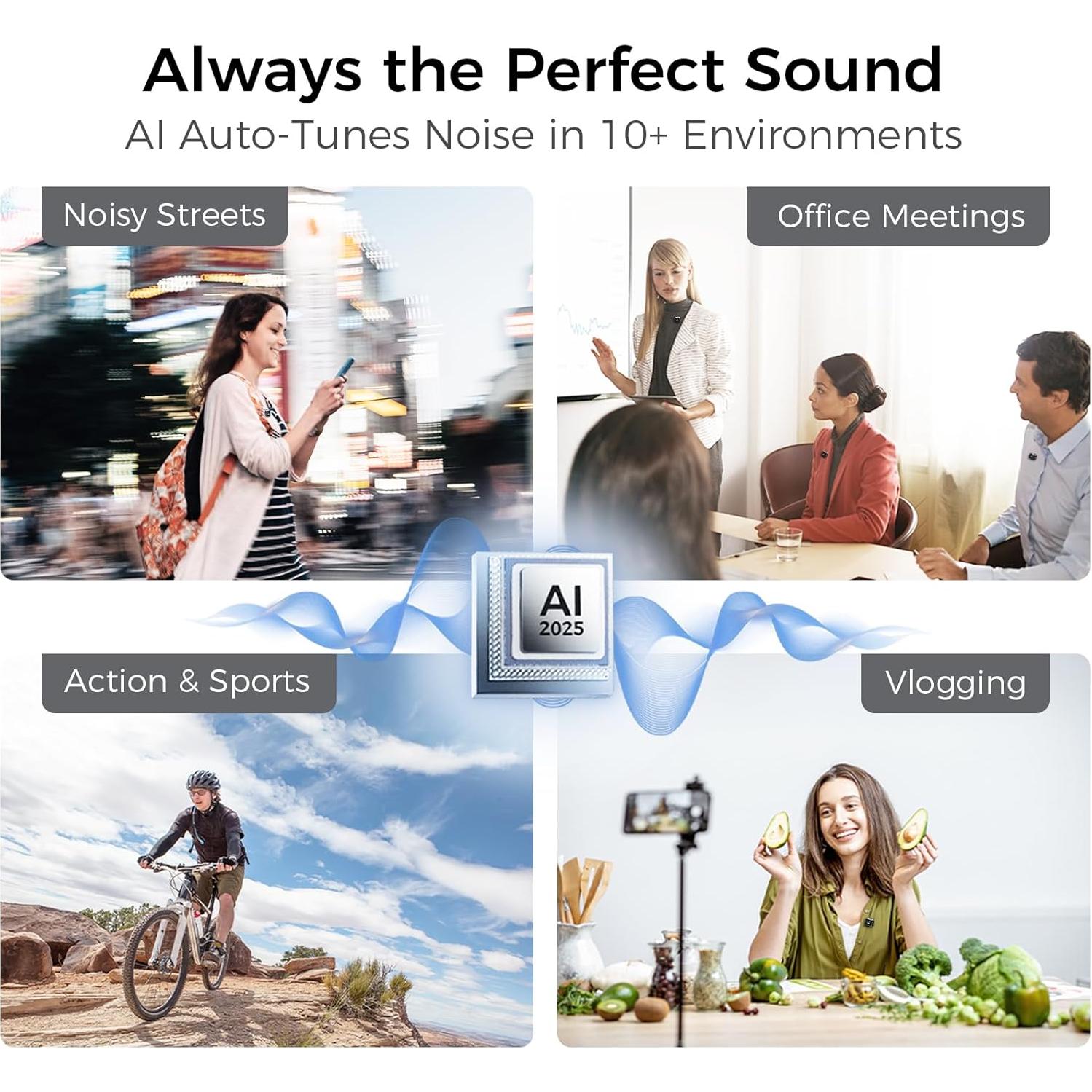 Micrófono Lavalier Inalámbrico YRF M15 con Estuche de Carga