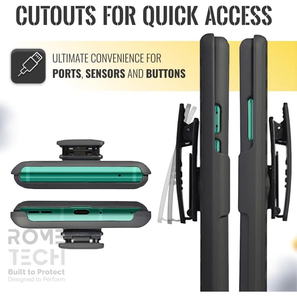 Funda con Clip para OnePlus 8 / 8 5G - Rome Tech Negra