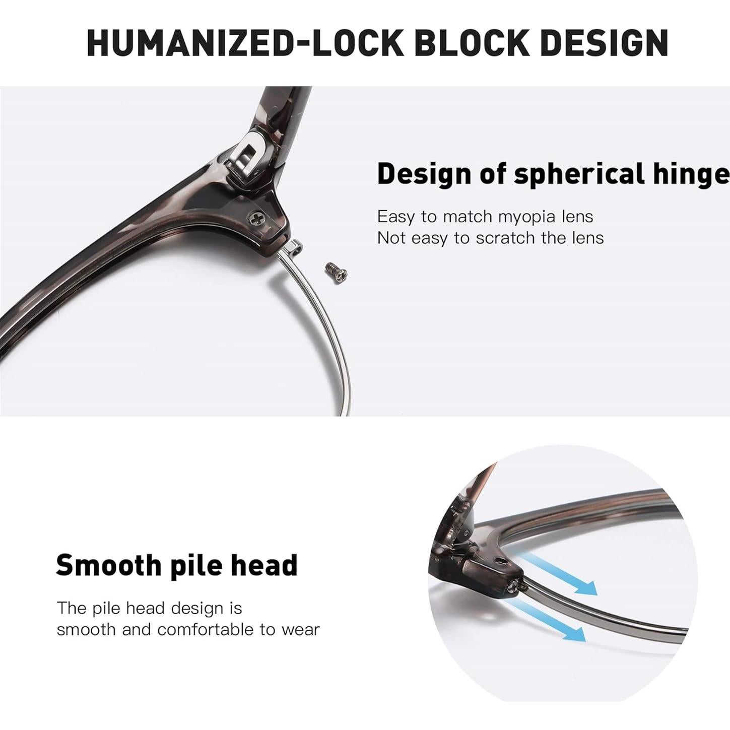 Gafas AOMASTE Anti Luz Azul Media Montura UV Claro