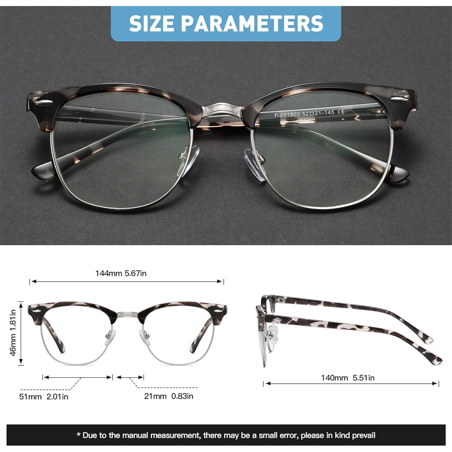 Gafas AOMASTE Anti Luz Azul Media Montura UV Claro