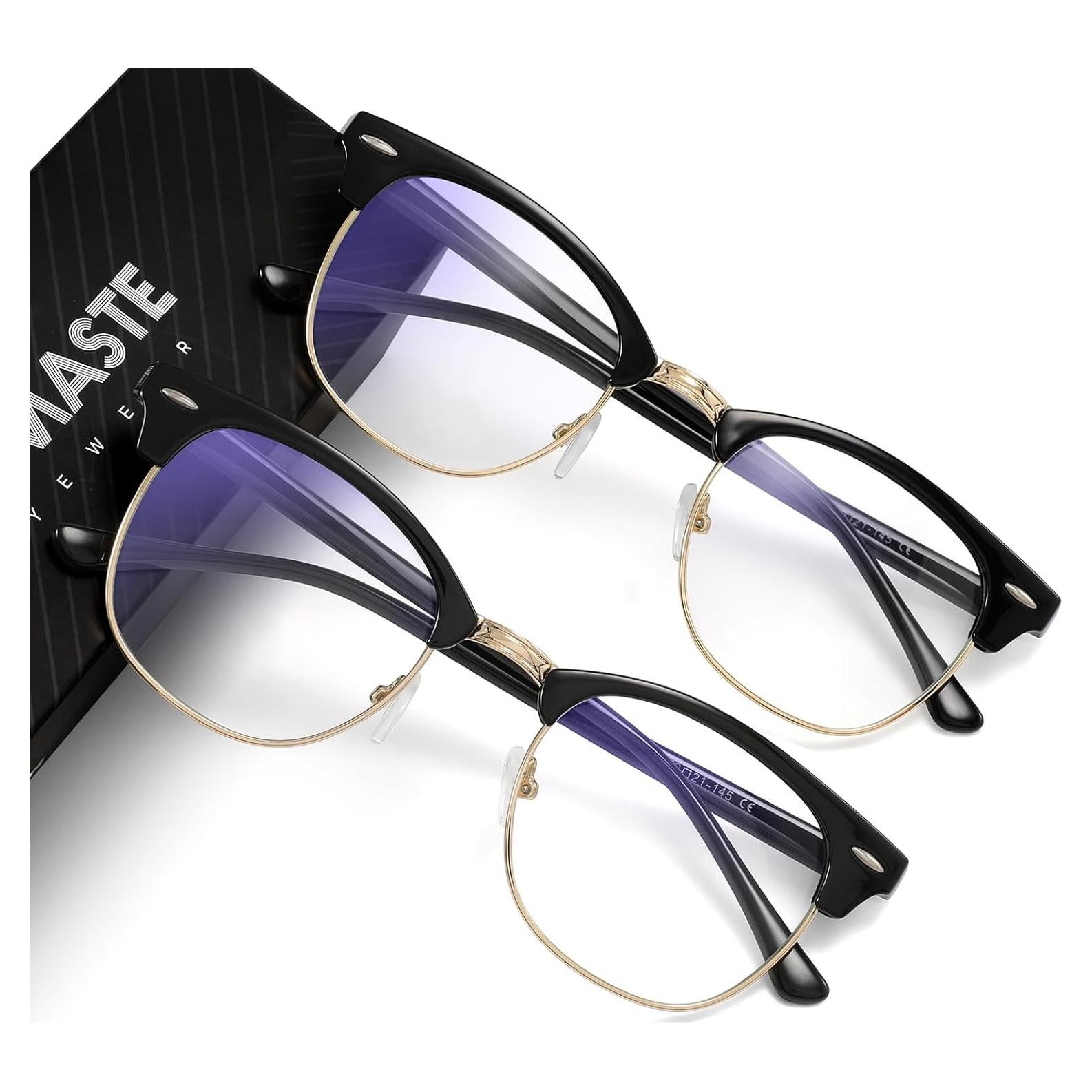 Gafas AOMASTE Anti Luz Azul Media Montura Lente Clara