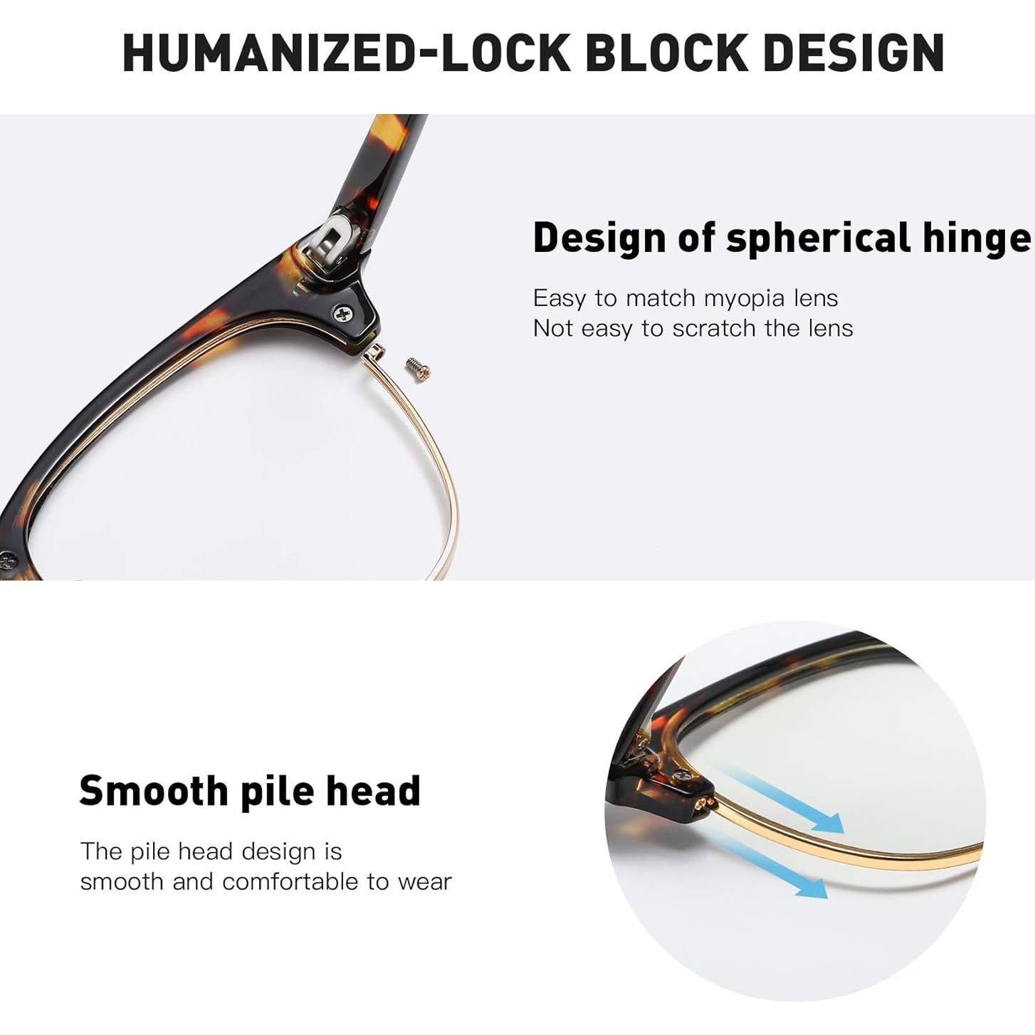 Gafas AOMASTE anti luz azul unisex marco B-tortuga