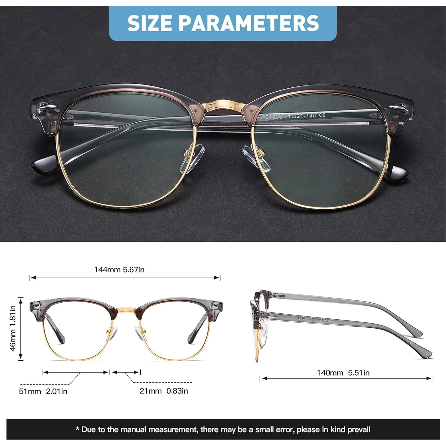 Gafas AOMASTE Anti Luz Azul Medio Marco UV Clara