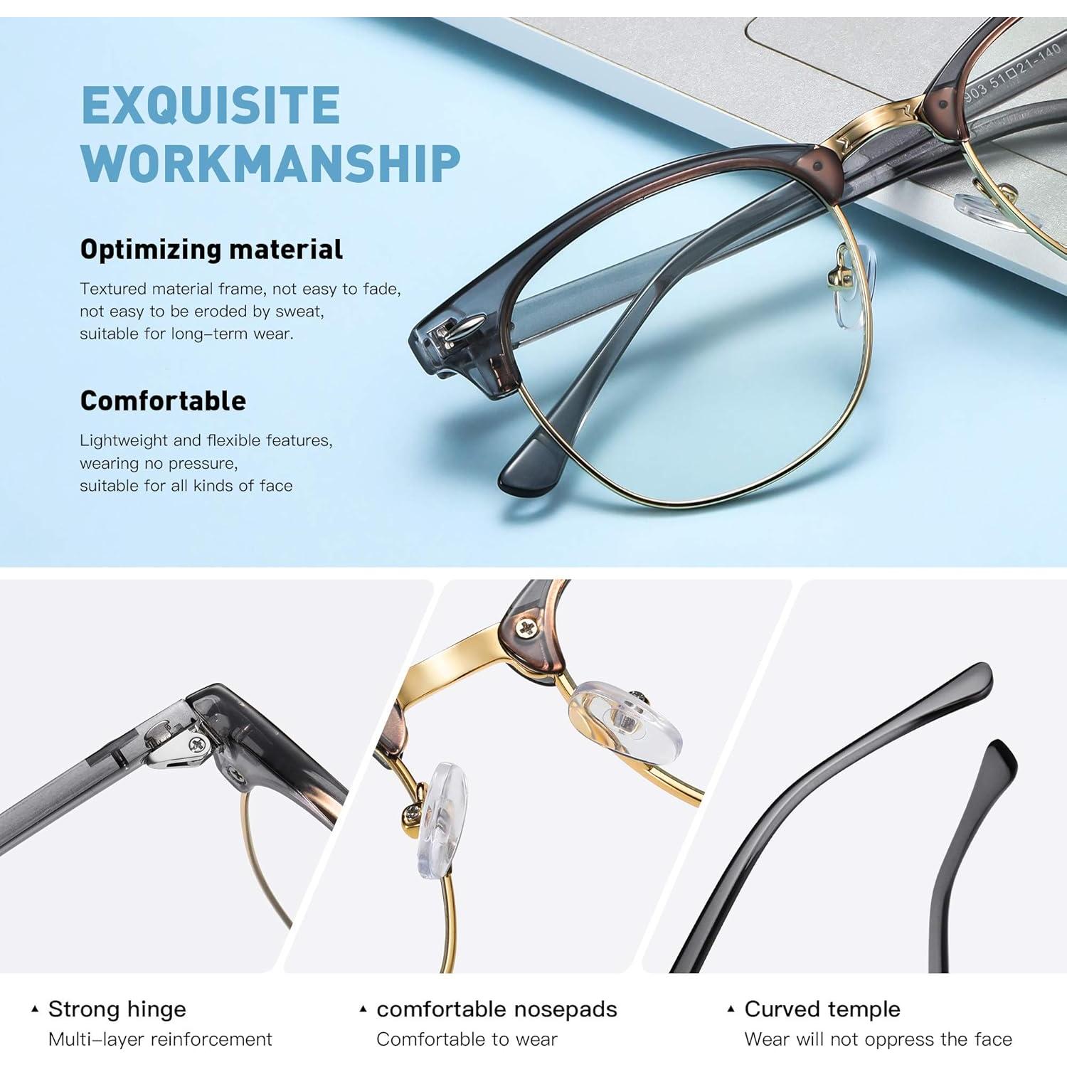 Gafas AOMASTE Anti Luz Azul Medio Marco UV Clara