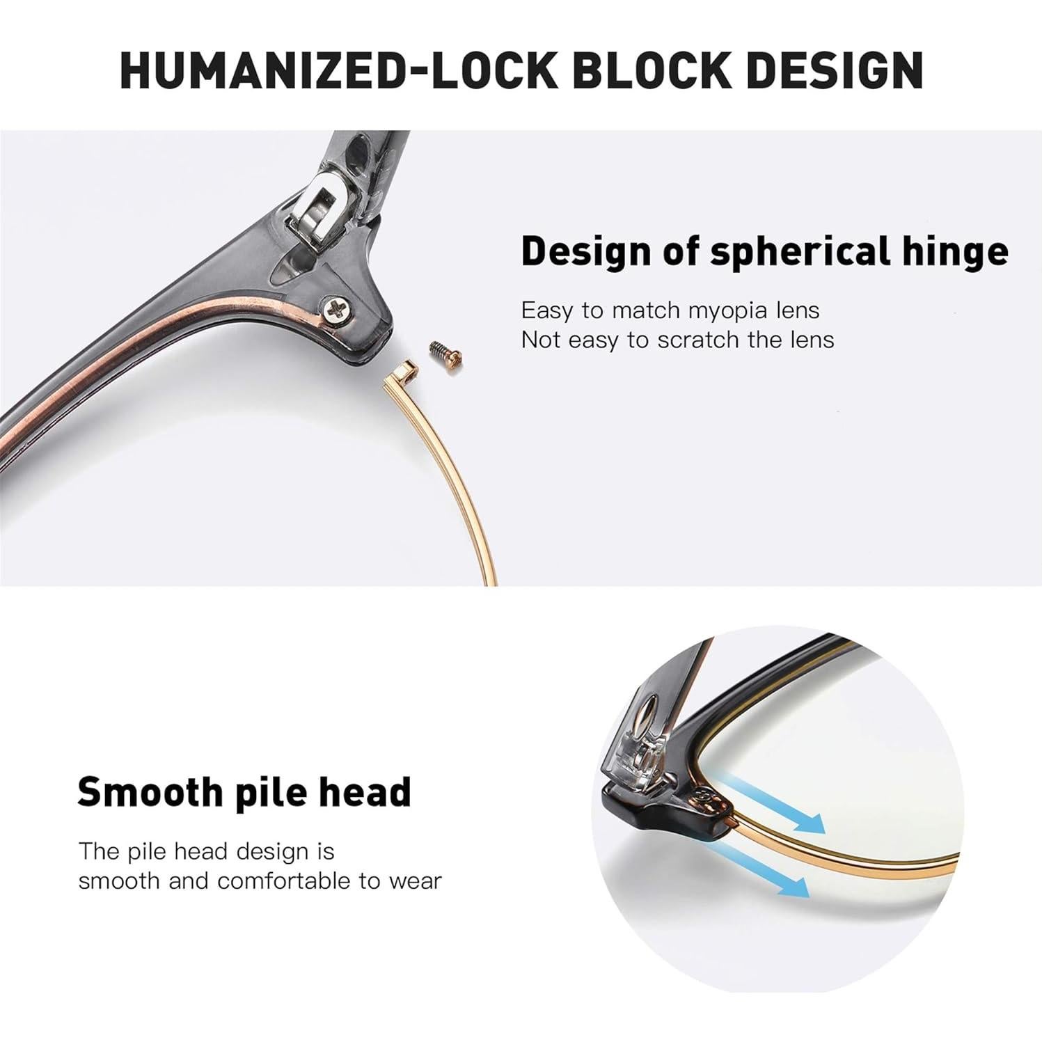 Gafas AOMASTE Anti Luz Azul Medio Marco UV Clara