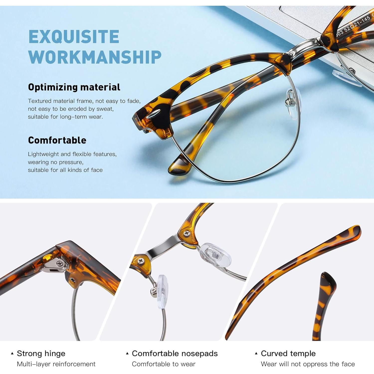 Gafas AOMASTE Anti Luz Azul Media Montura UV Claro