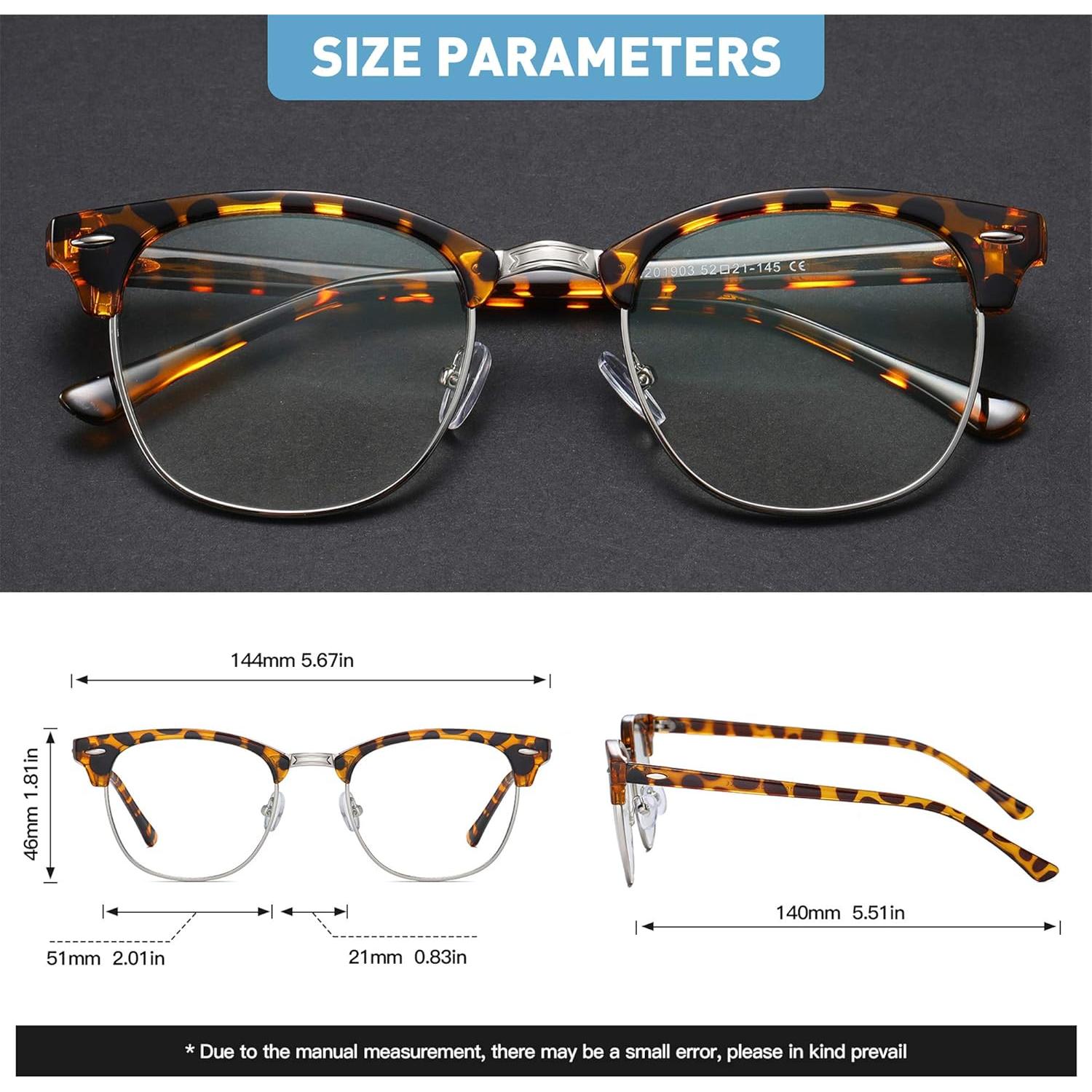 Gafas AOMASTE Anti Luz Azul Media Montura UV Claro