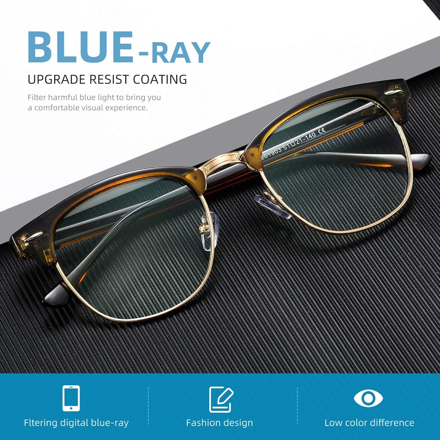 Gafas AOMASTE Anti Luz Azul Media Montura UV Clara