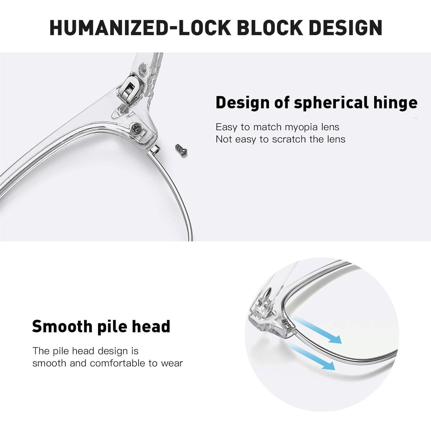 Gafas AOMASTE Anti Luz Azul Media Montura UV para PC