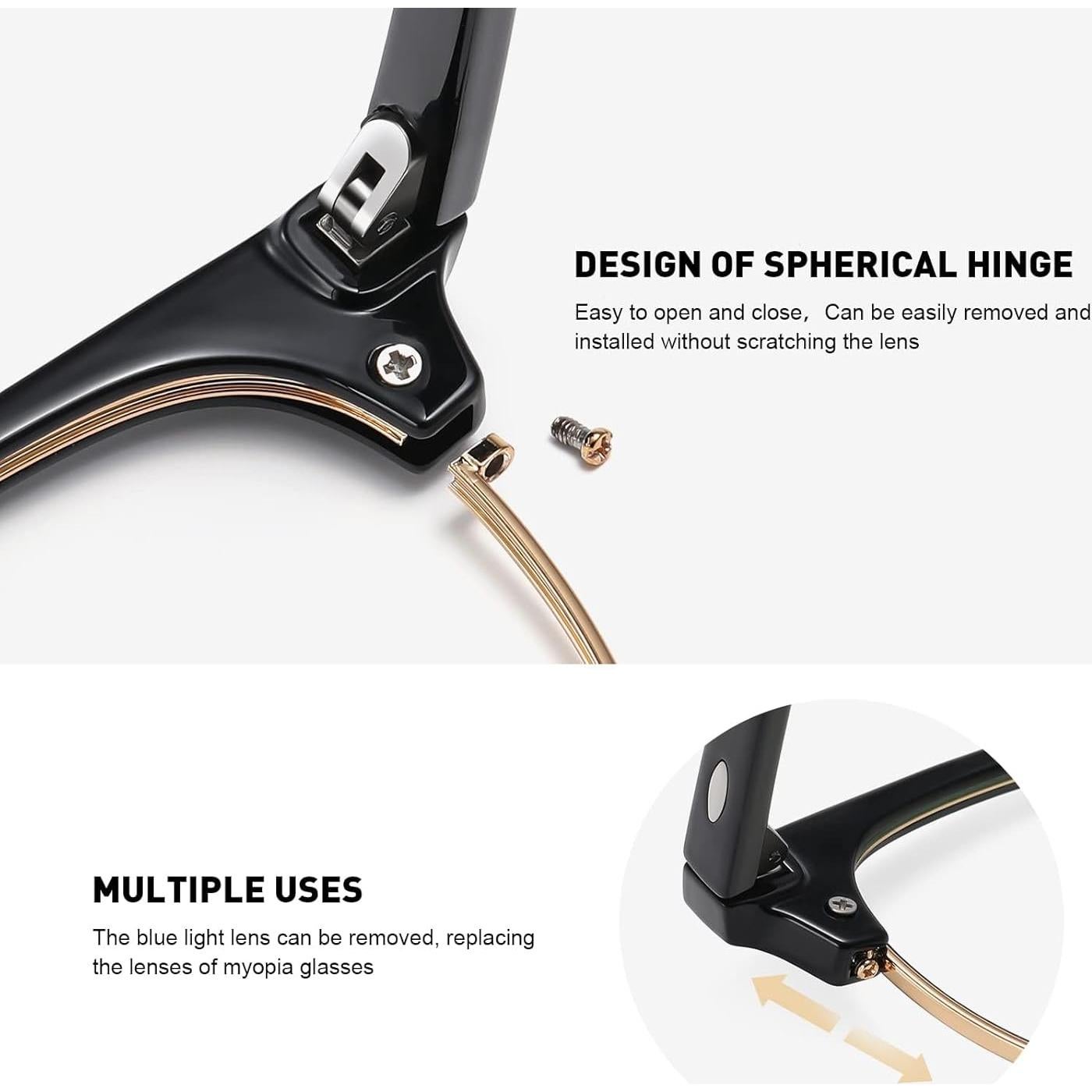 Gafas AOMASTE Anti Luz Azul Media Montura UV Claro