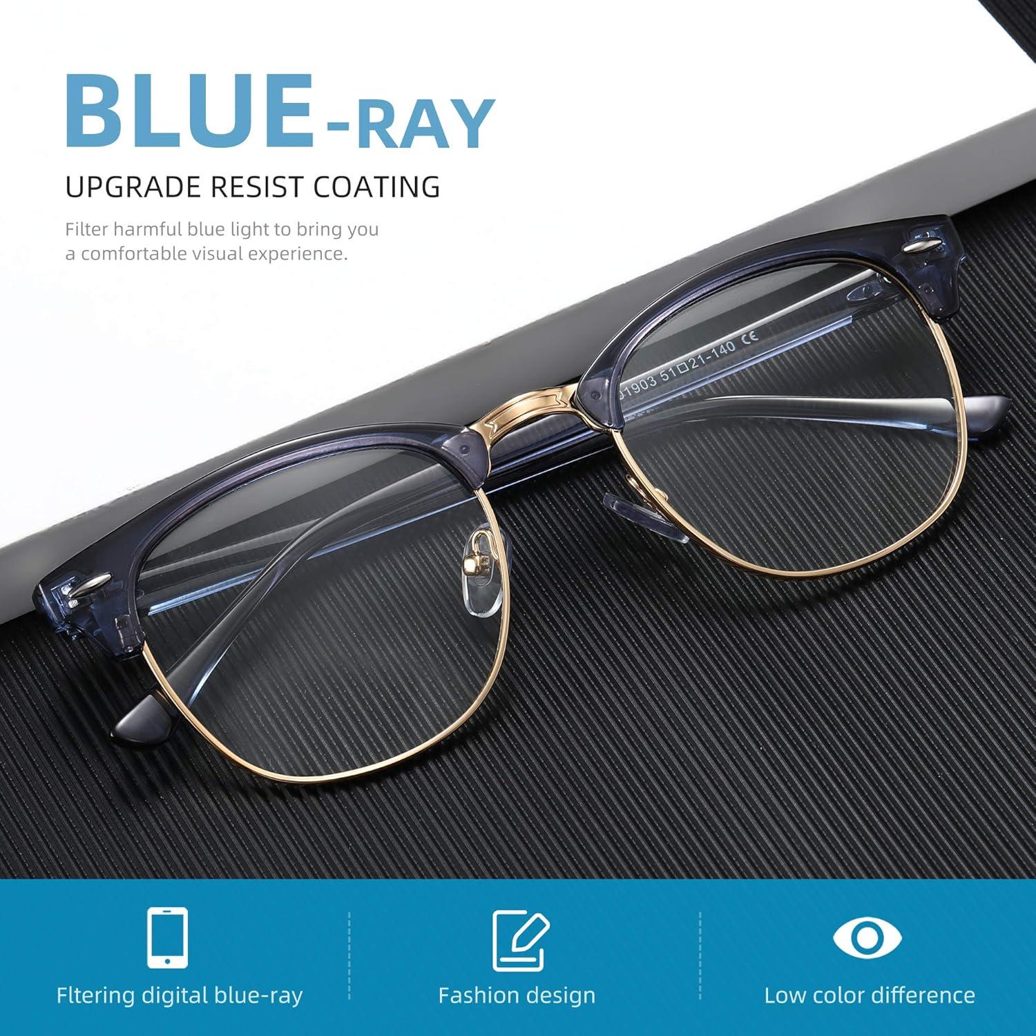 Gafas AOMASTE Anti Luz Azul Media Montura Lente Clara