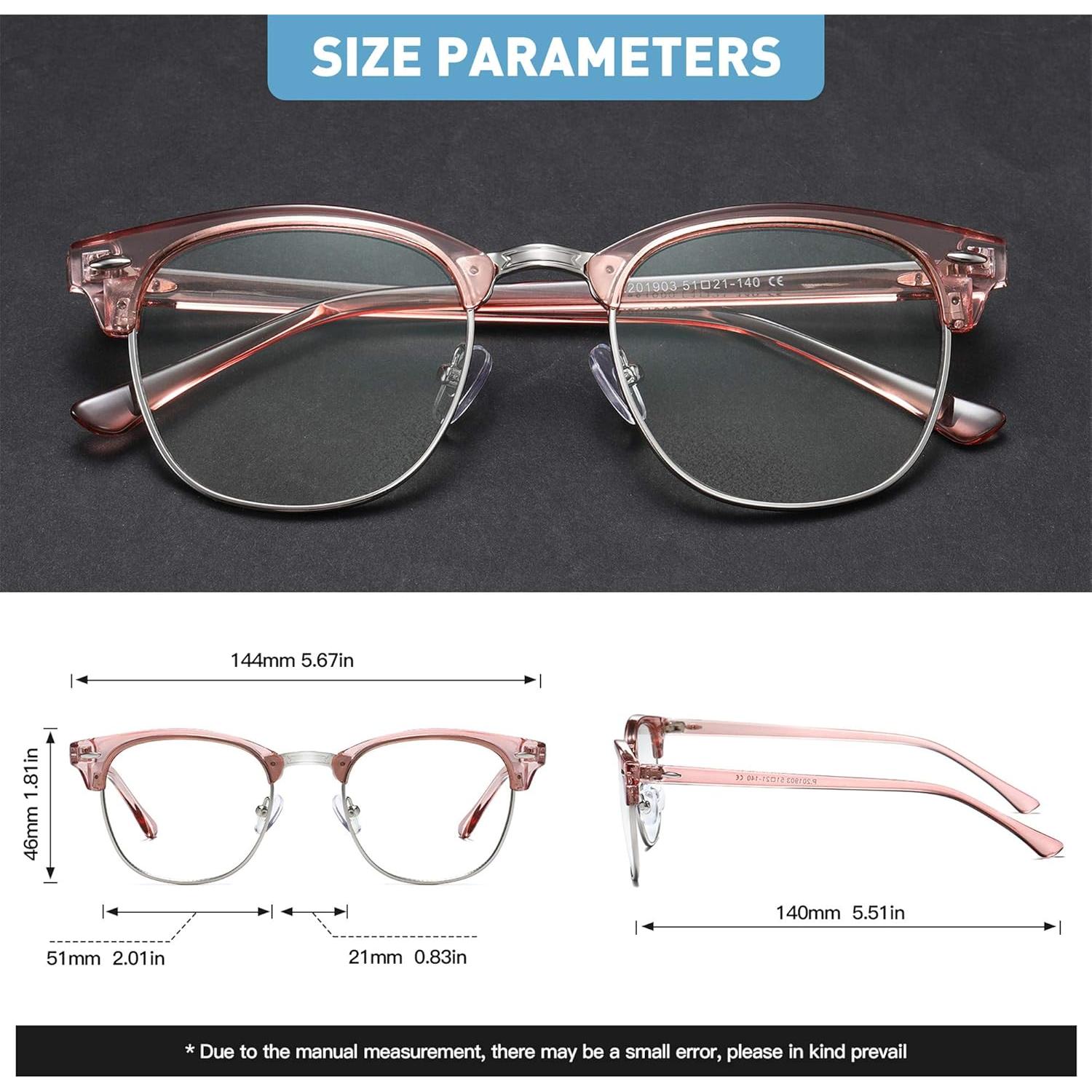 Gafas AOMASTE Anti Luz Azul Media Montura UV Claro