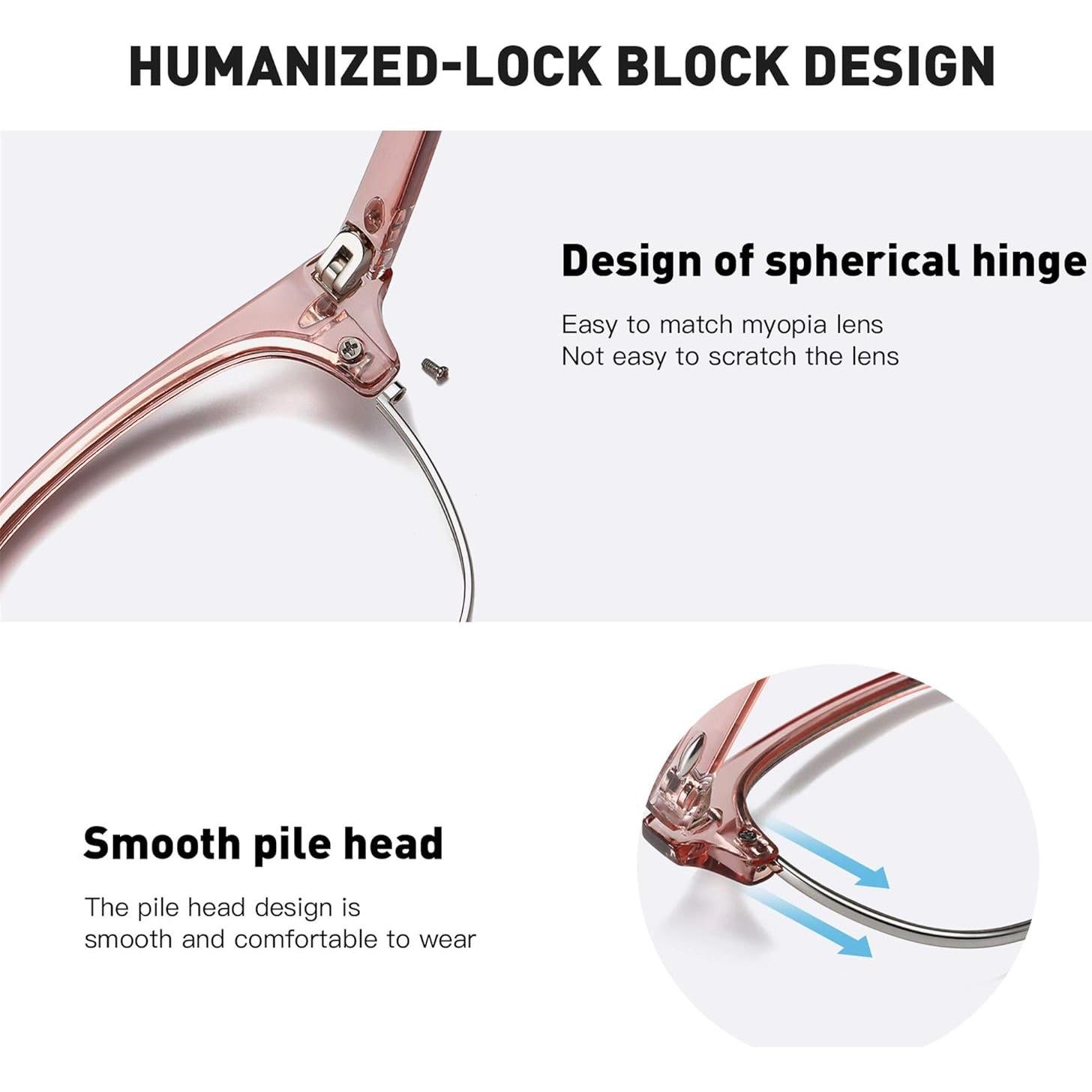 Gafas AOMASTE Anti Luz Azul Media Montura UV Claro