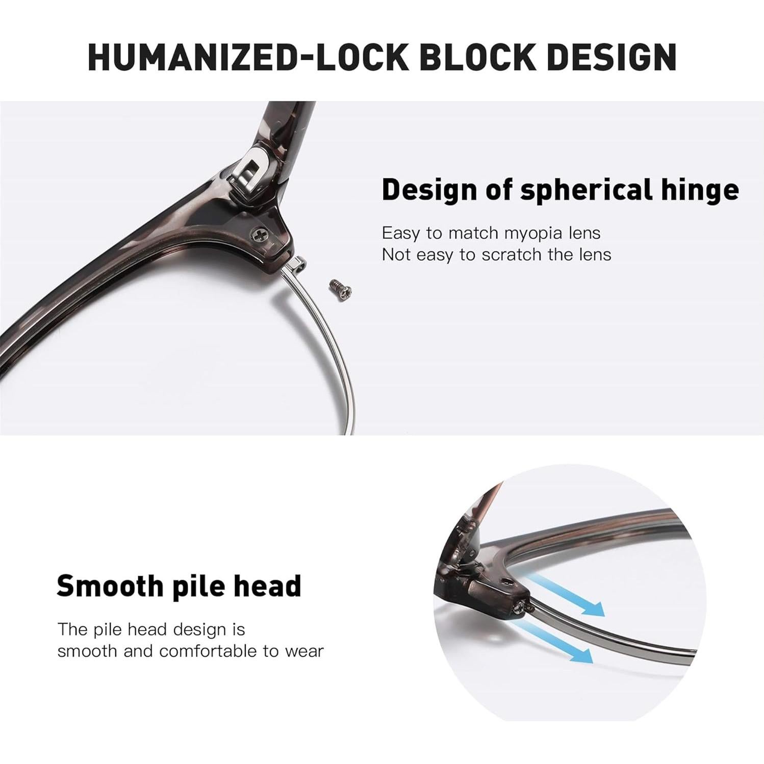 Gafas AOMASTE Anti Luz Azul Media Montura UV para PC