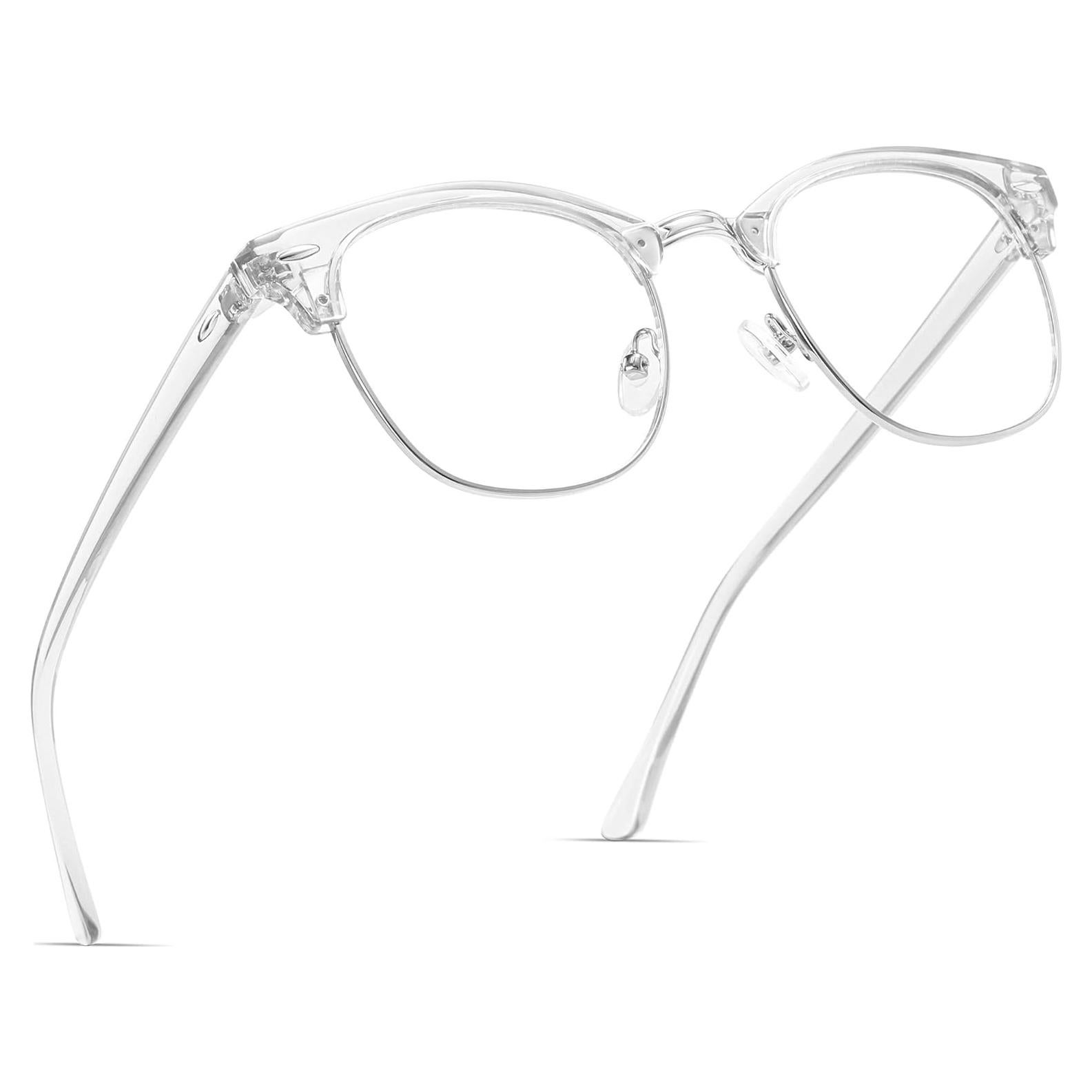 Gafas Anti Luz Azul AOMASTE Unisex Marco Plateado