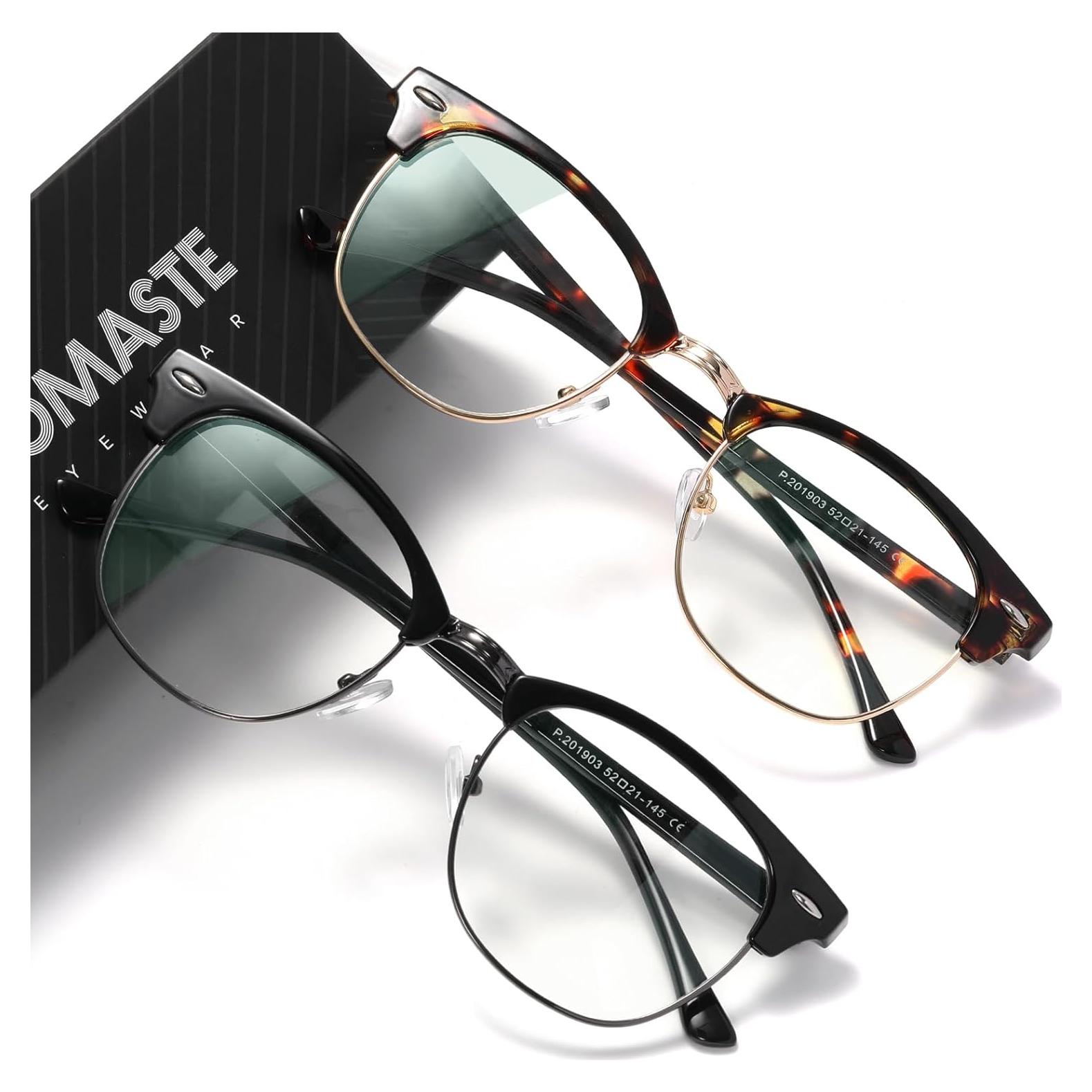 Gafas Anti Luz Azul AOMASTE Media Montura UV Claro