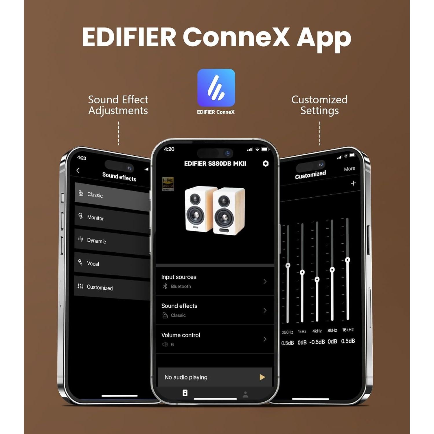 Altavoces Edifier S880DB MKII Hi-Fi 88W RMS Madera Oscura