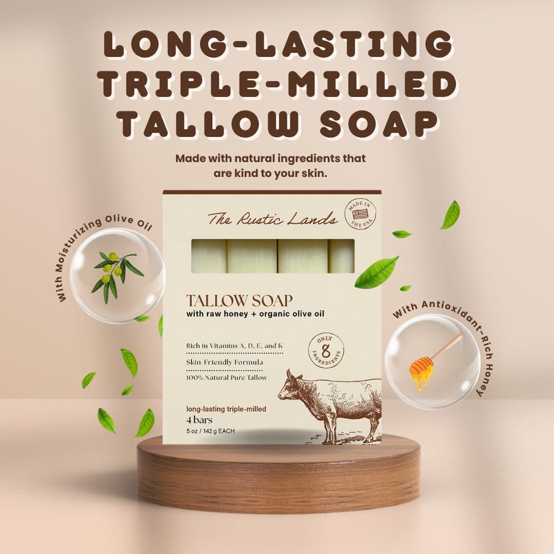 Juego de 4 Jabones Naturales The Rustic Lands 567g Eucalipto