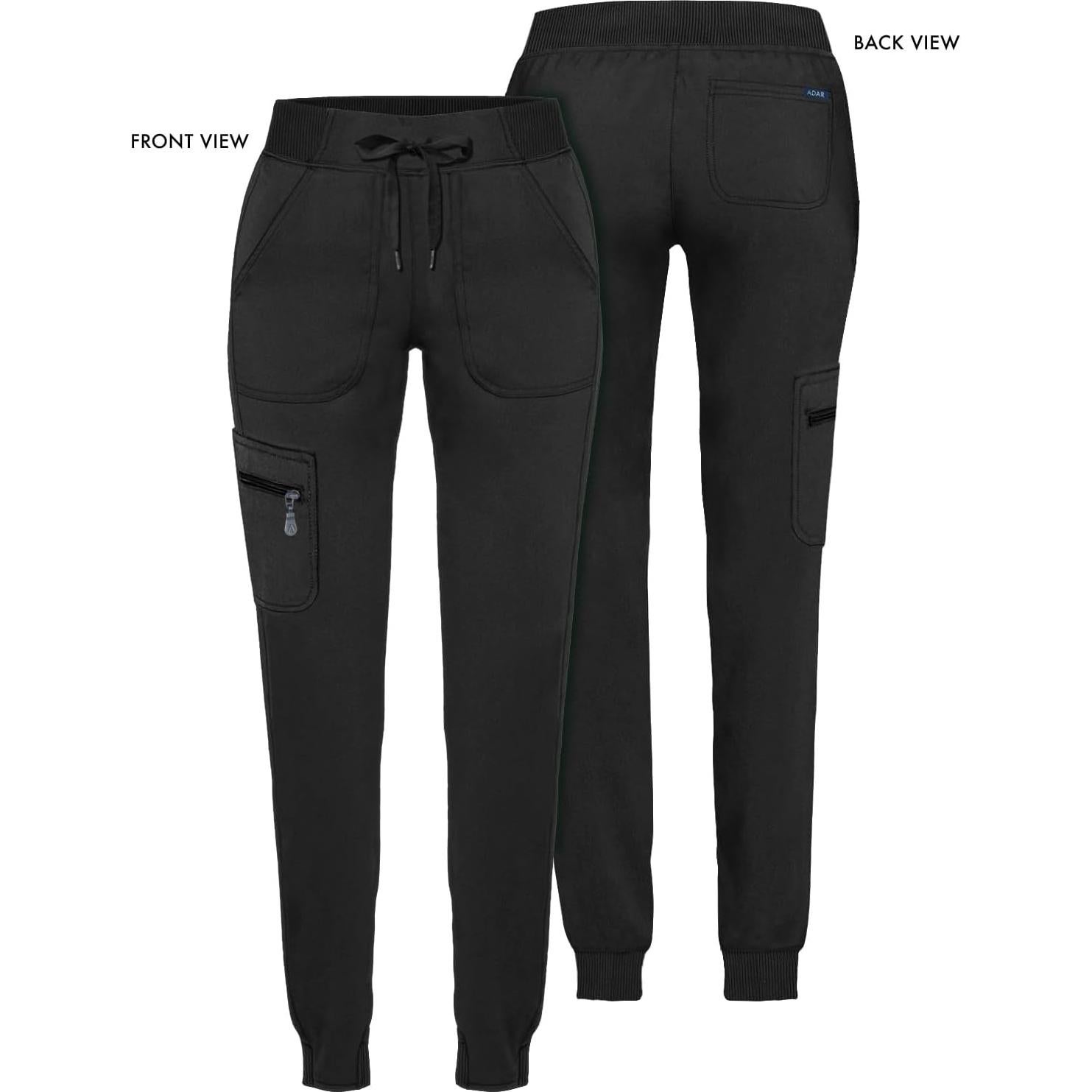 Pantalones Scrubs Jogger de Yoga Adar Pro para Mujeres - Negro