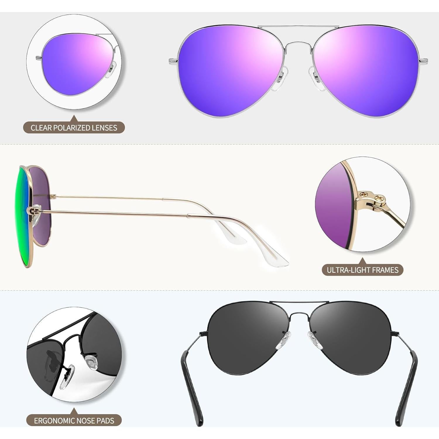 Gafas de Sol Polarizadas Joopin UV400 para Hombres y Mujeres