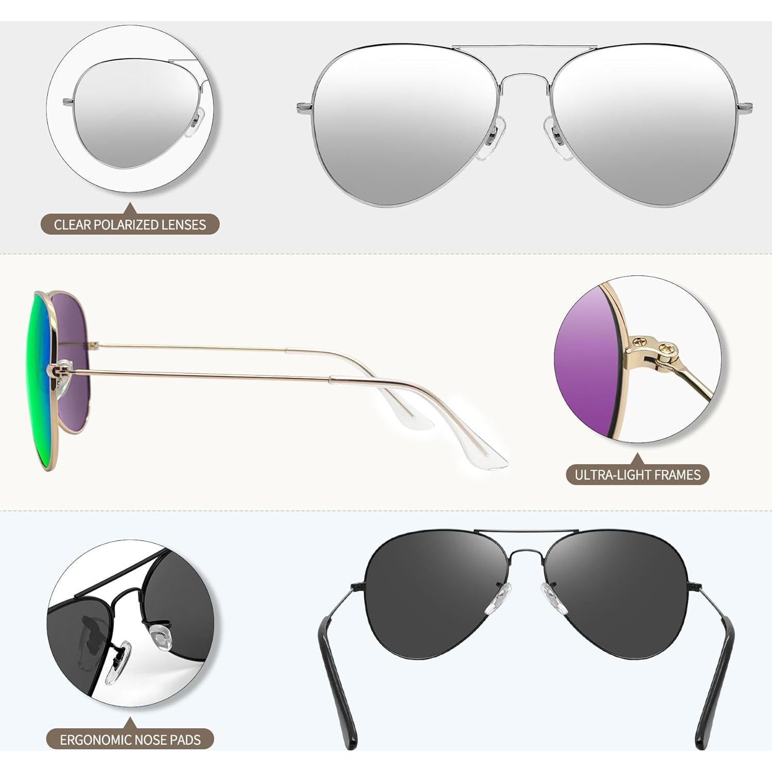 Gafas de sol polarizadas Joopin UV400 para hombres y mujeres