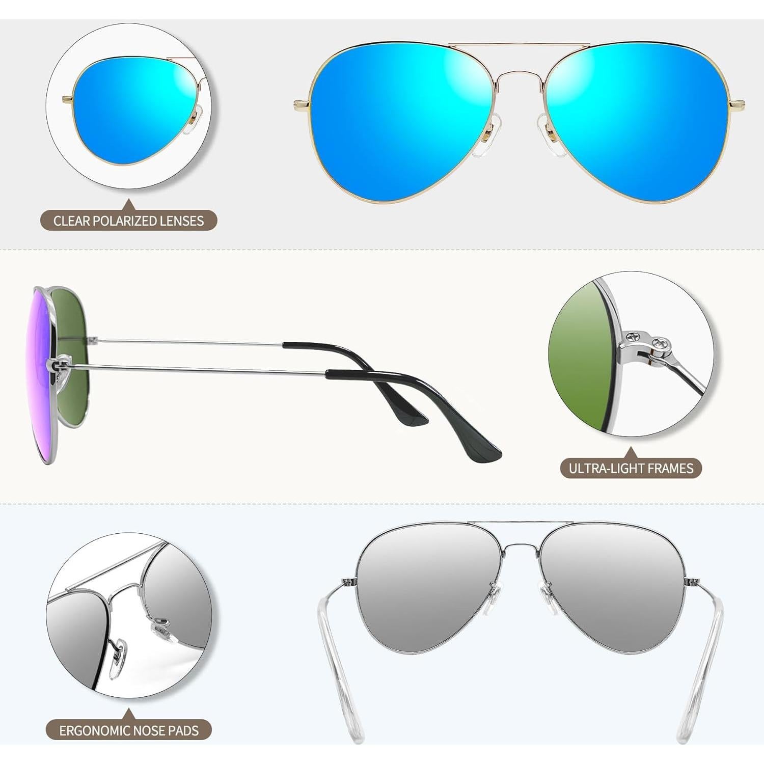 Gafas de sol polarizadas Joopin UV400 para hombres y mujeres