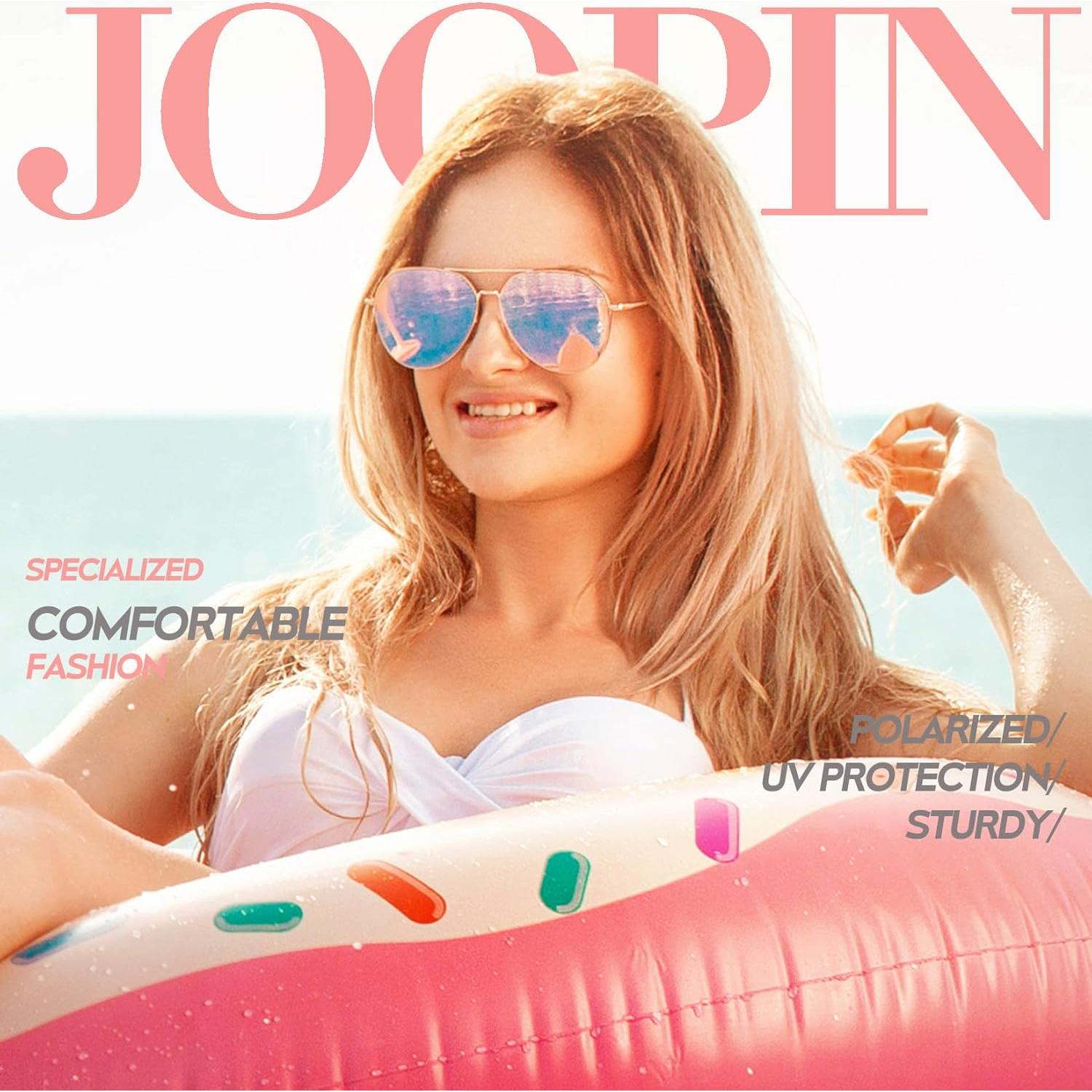 Gafas de Sol Joopin Aviador Metálicas UV400 Rosa