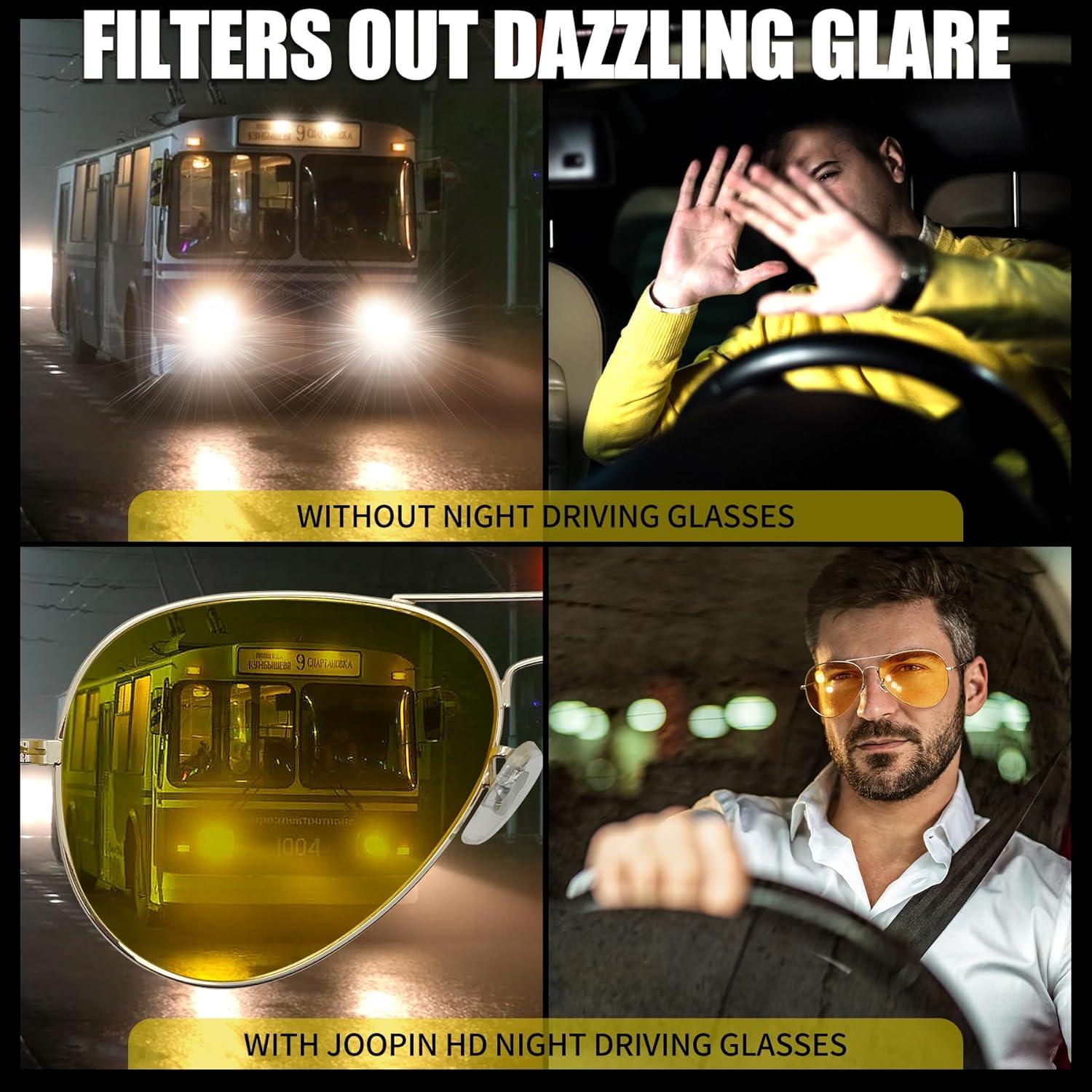 Gafas de Sol Joopin UV400 Amarillas para Conducir de Noche