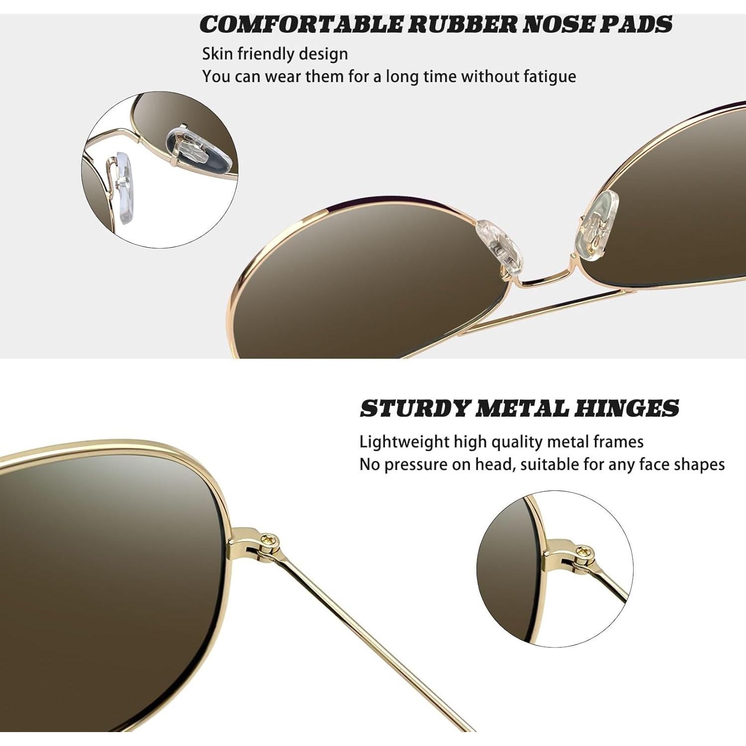 Gafas de sol polarizadas Joopin metálicas UV400 para hombres