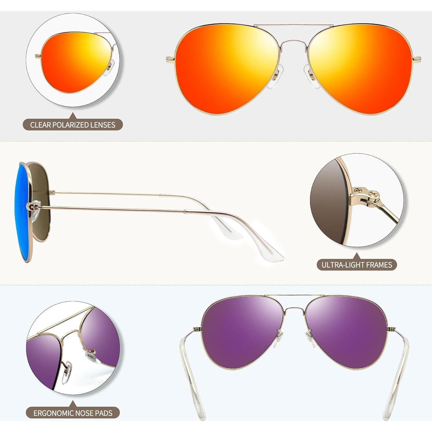 Gafas de sol polarizadas Joopin UV400 para hombres y mujeres