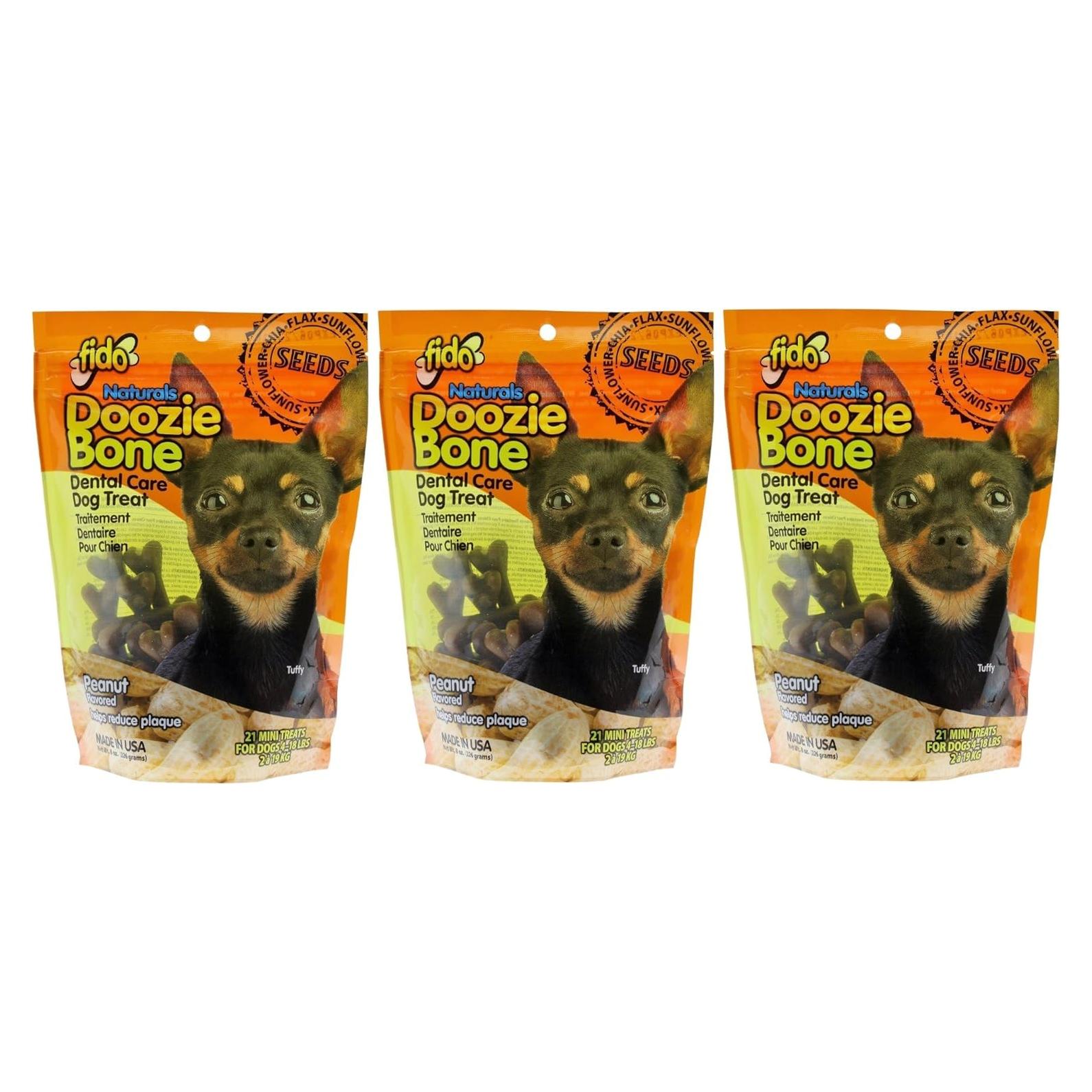 Huesos Doozie Fido para Perros Mini Sabor Cacahuate 21ct