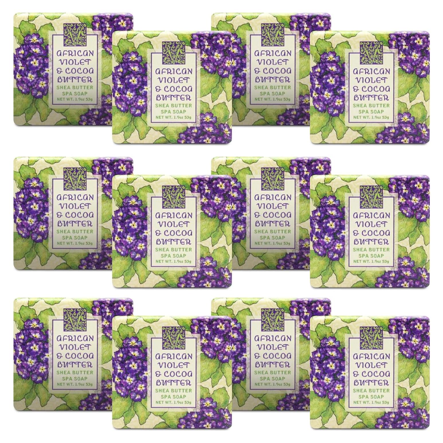 Jabón Botánico Mini Greenwich Bay - Set de 12 x 53.86 g - Violeta Africano