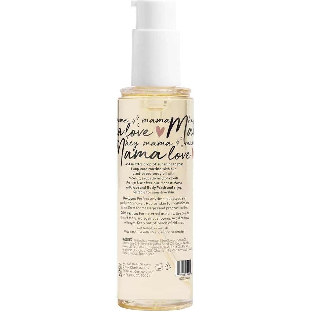 Aceite Hidratante y Calmante Honest Mama Glow On 124 ml