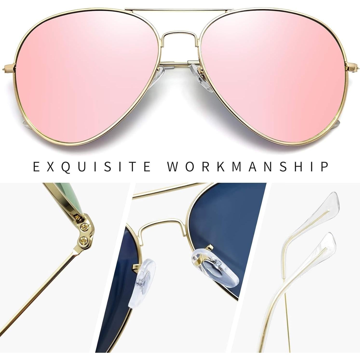 Gafas de Sol Polarizadas Joopin Rosa Espejado UV400