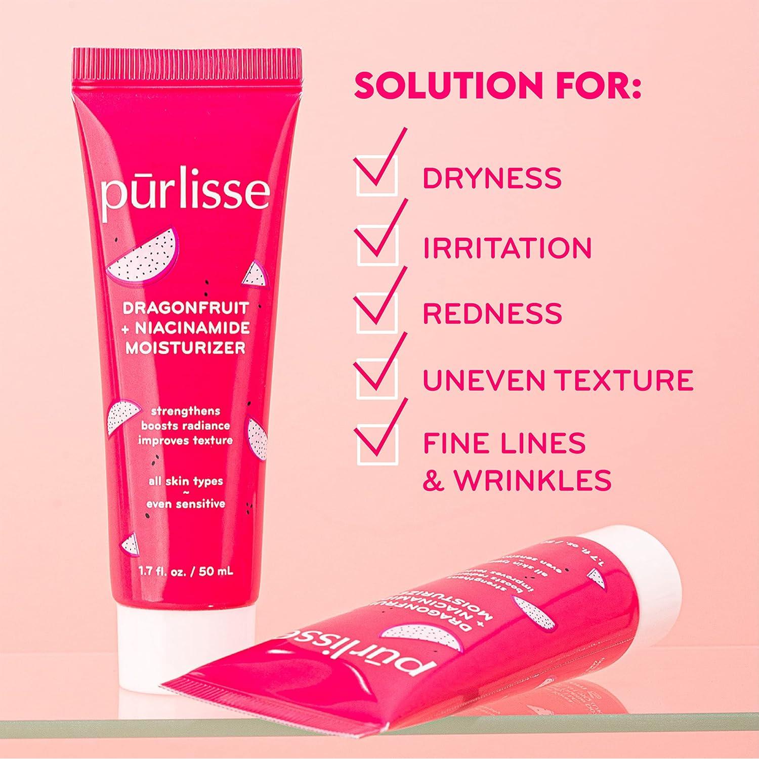 Crema Hidratante Facial Purlisse Dragonfruit 50 ml - Niacinamida